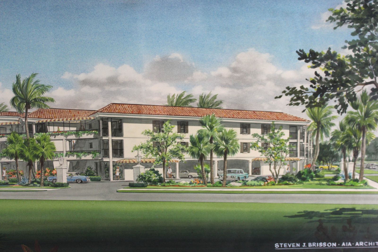 photo for sale 1970s Florida Architectural Renderings – Somerset At Moorings, Naples, Florida