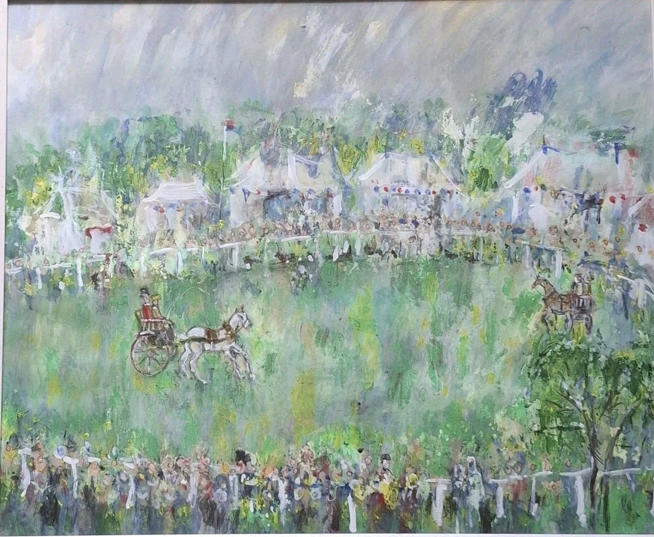 Expressionist  Michael Gibbison Watercolour Carriage Driving Lincolnshire Show photo furniture