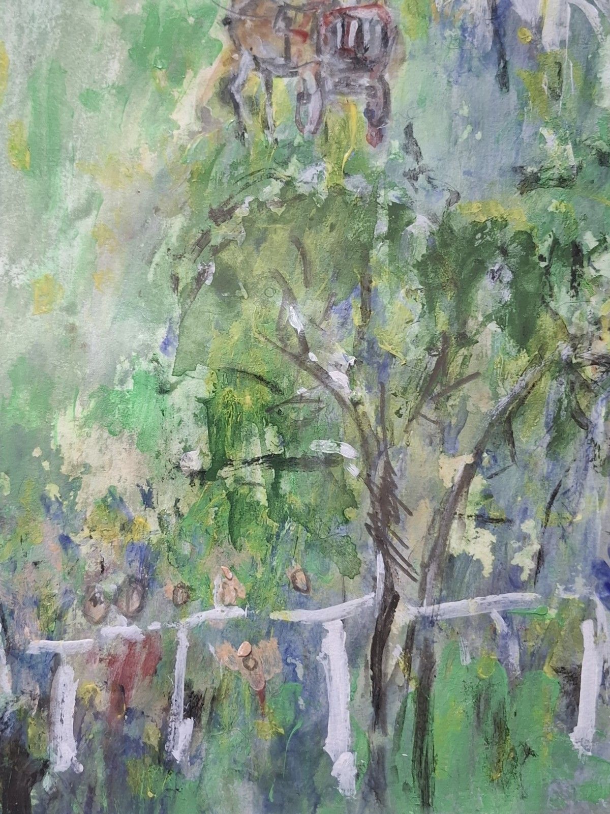 Expressionist  Michael Gibbison Watercolour Carriage Driving Lincolnshire Show photo buy
