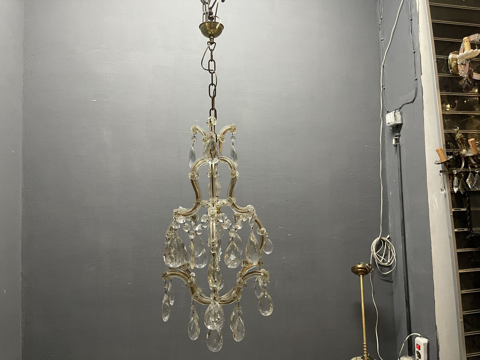 Vintage Maria Theresa Crystal Chandelier, 1950s photo vintage