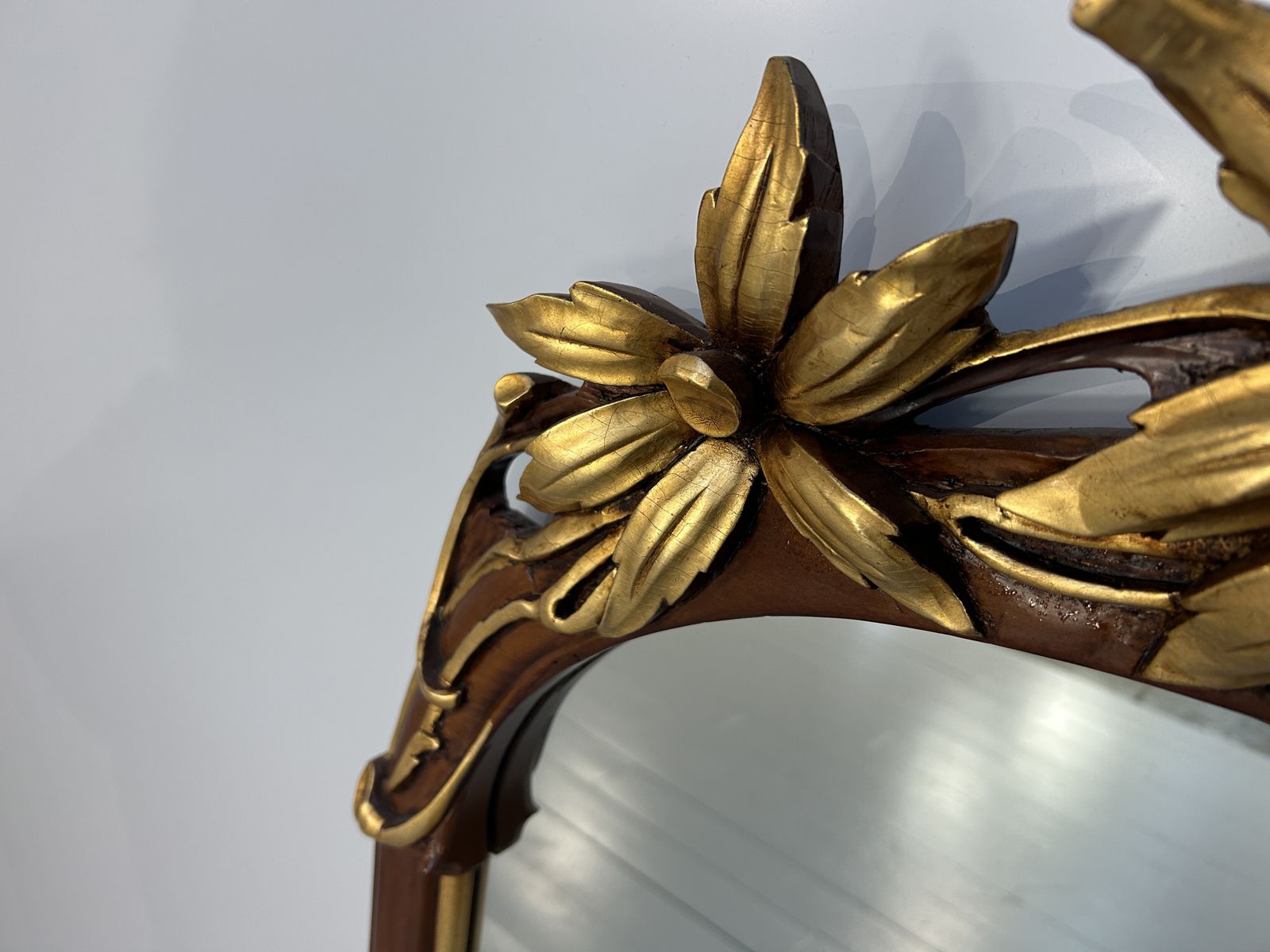 Asnaghi Carved Wood And Gilt Wall Mirror photo Home Decor