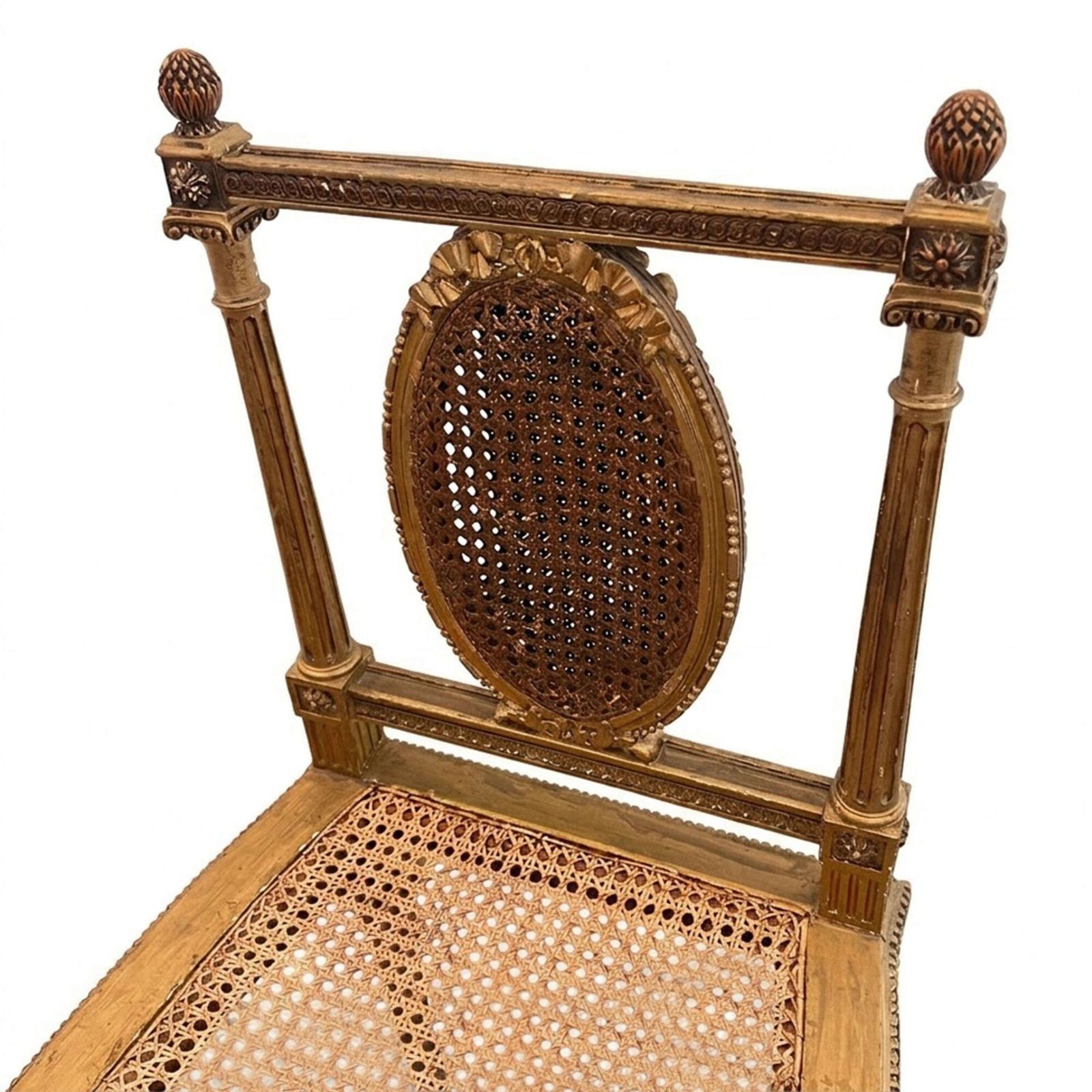 French 1920s Giltwood And Cane Seat photo 950.0