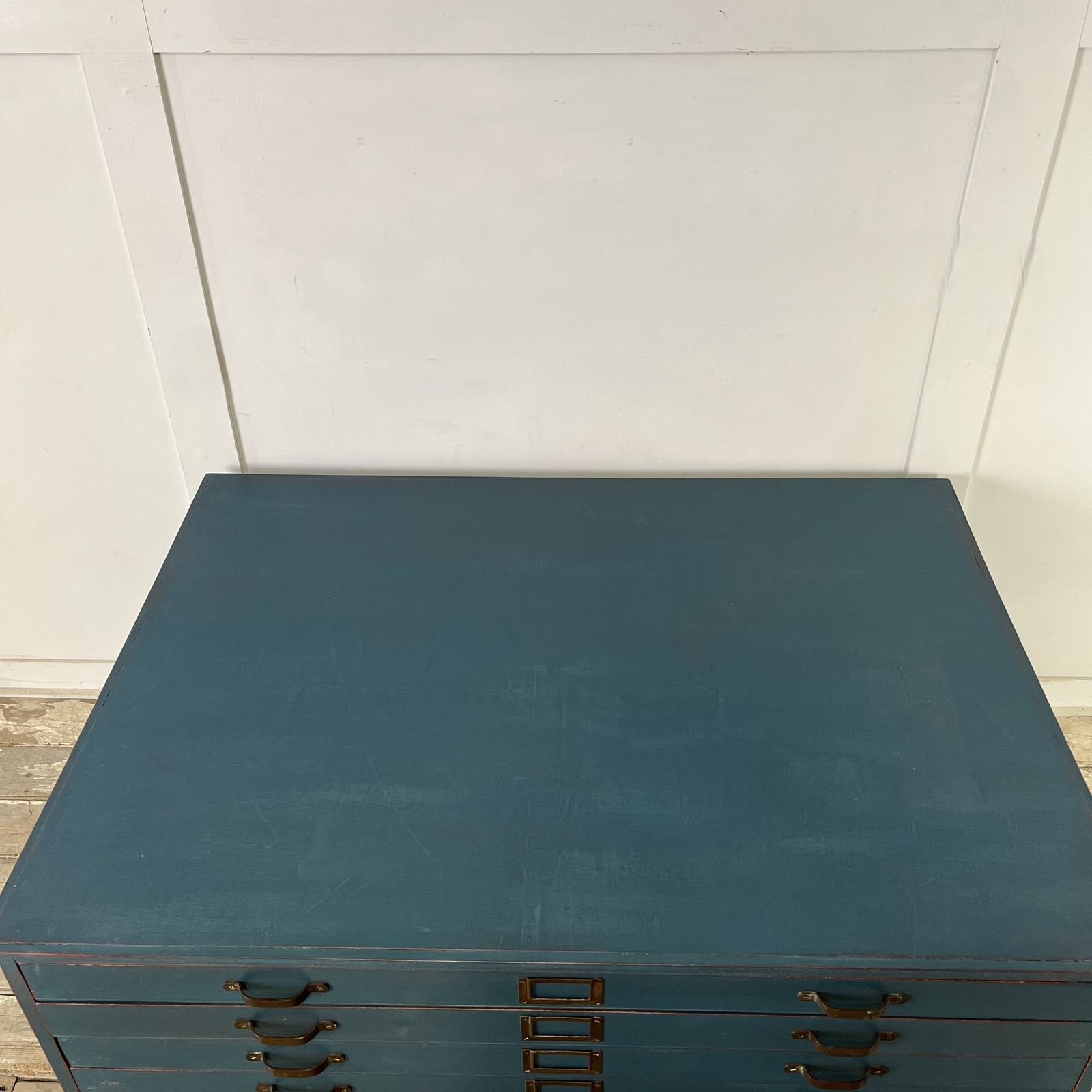 Vintage Painted Plan Chest Of Drawers photo vinterior