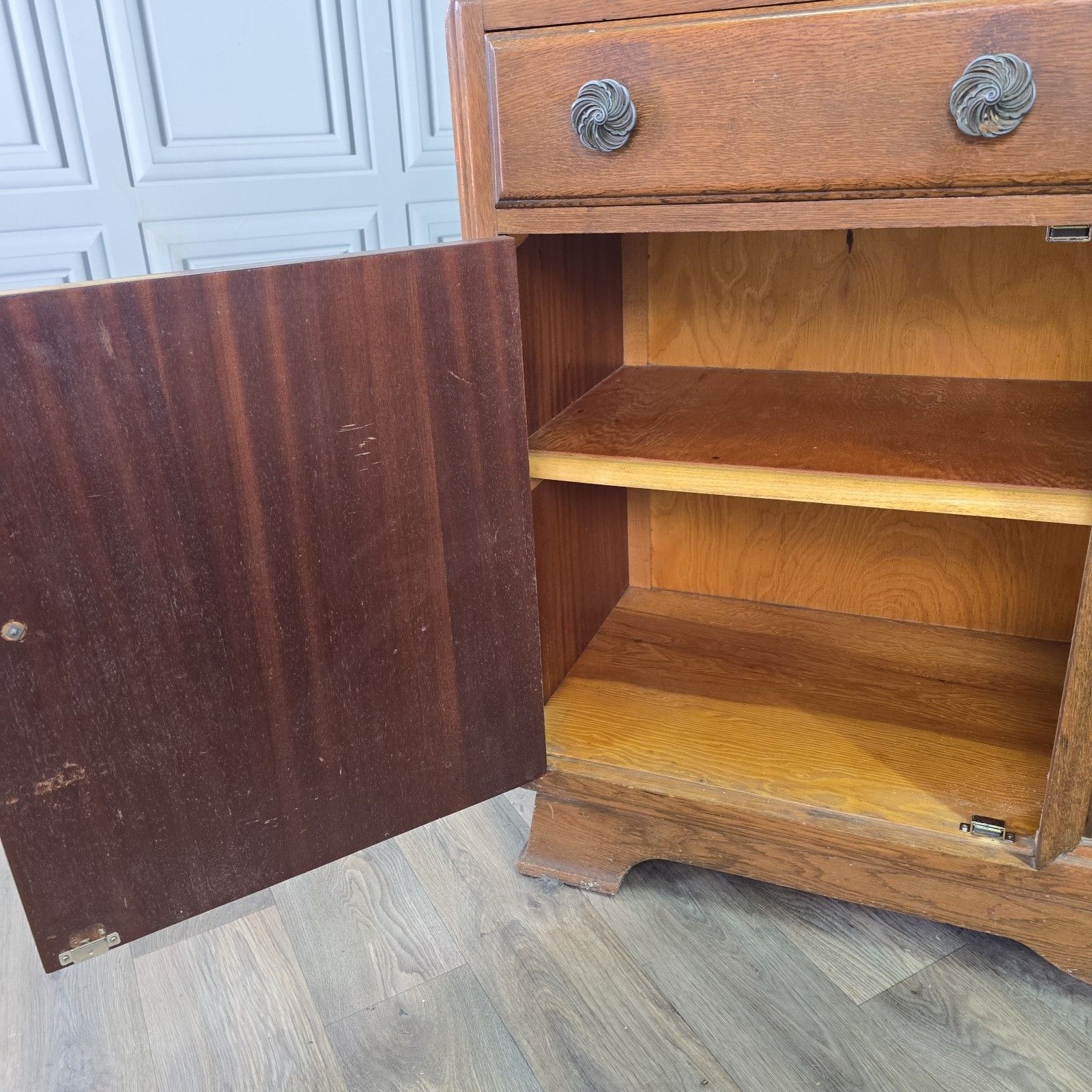 photo furniture Art Deco Buffet Cabinet Sideboard Vintage Oak Cupboard Mid Century Drawers Retro