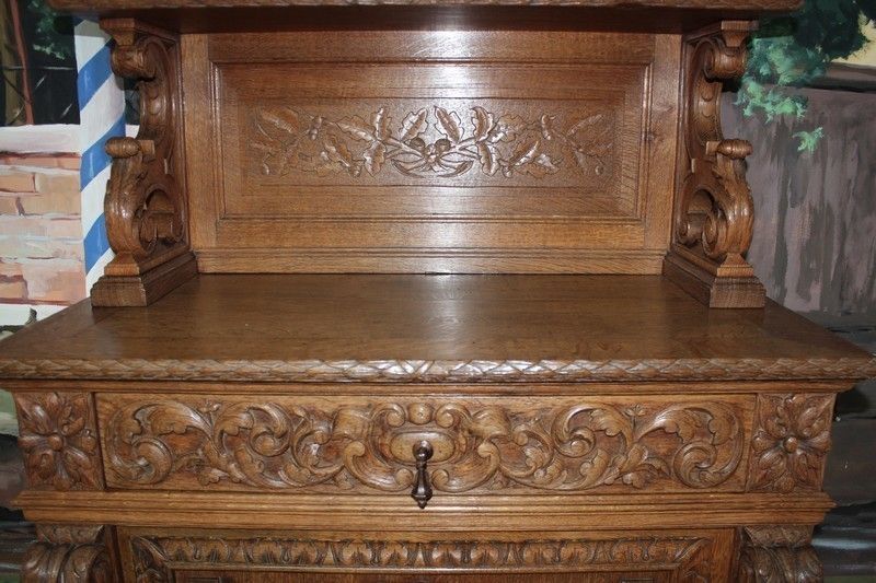 Buffet Dressoir Oak   20th Renaissance Taste photo vintage