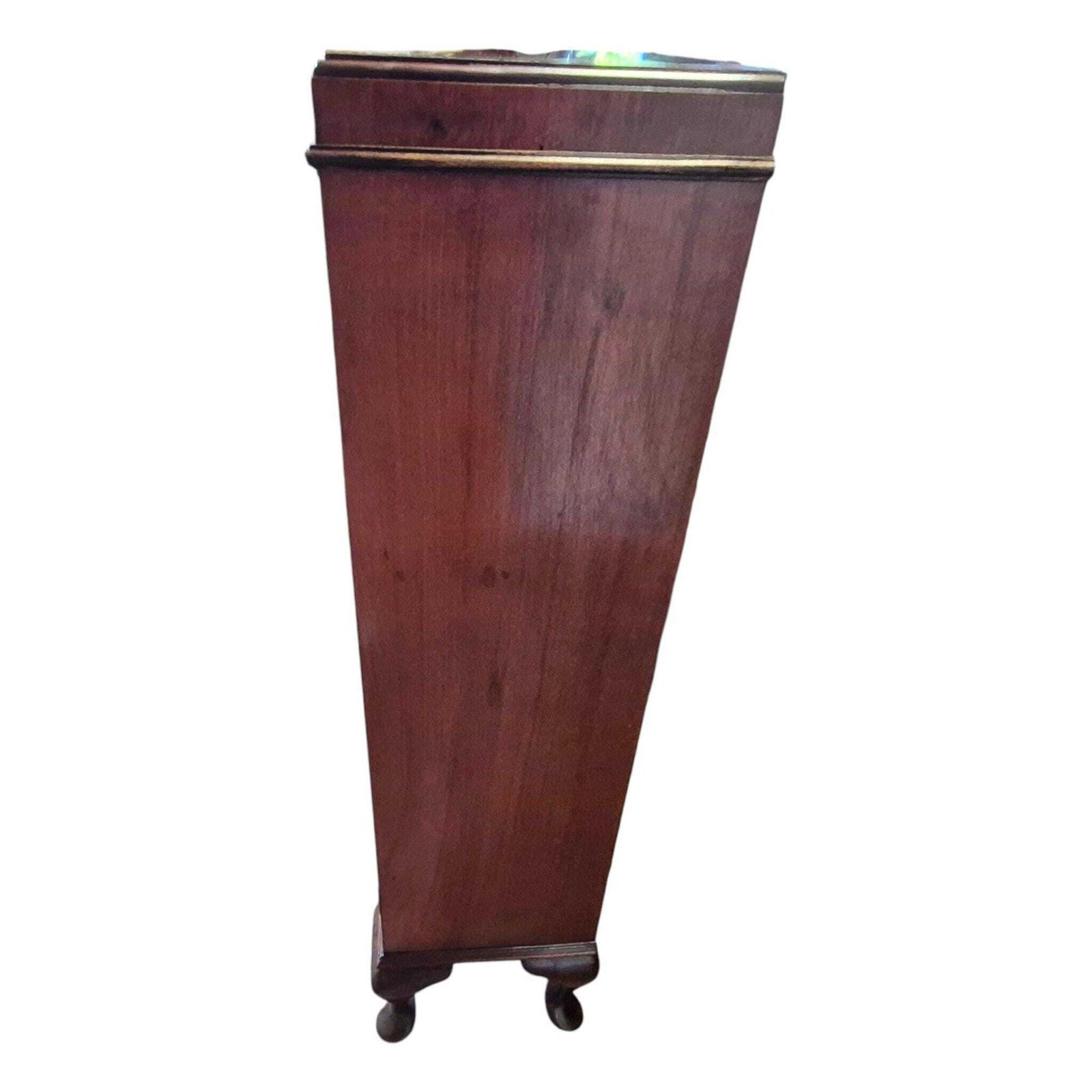 photo buy Antique Mahogany Display Cabinet | Astragal Glazed Bookcase Cupboard | Gothic Glass China Cabinet | Vintage Display Storage