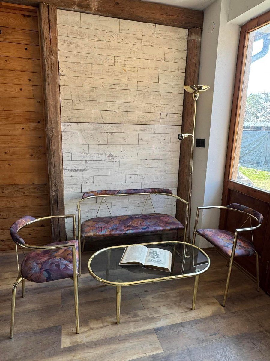 Mid-Century Modern Zitset in Messing, jaren 1960, Set van 4 photo buy