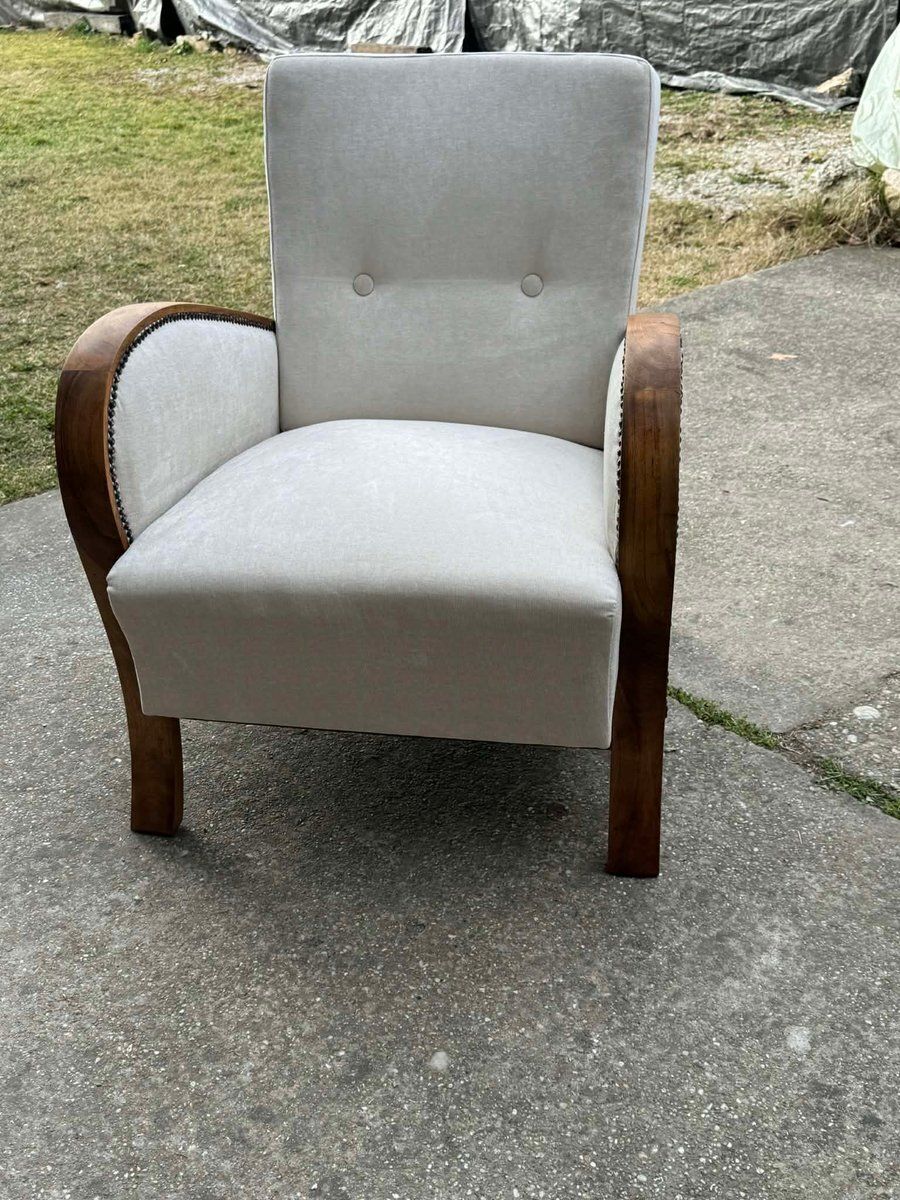 Vintage Art Deco Hungarian Armchair, 1930s photo vintage