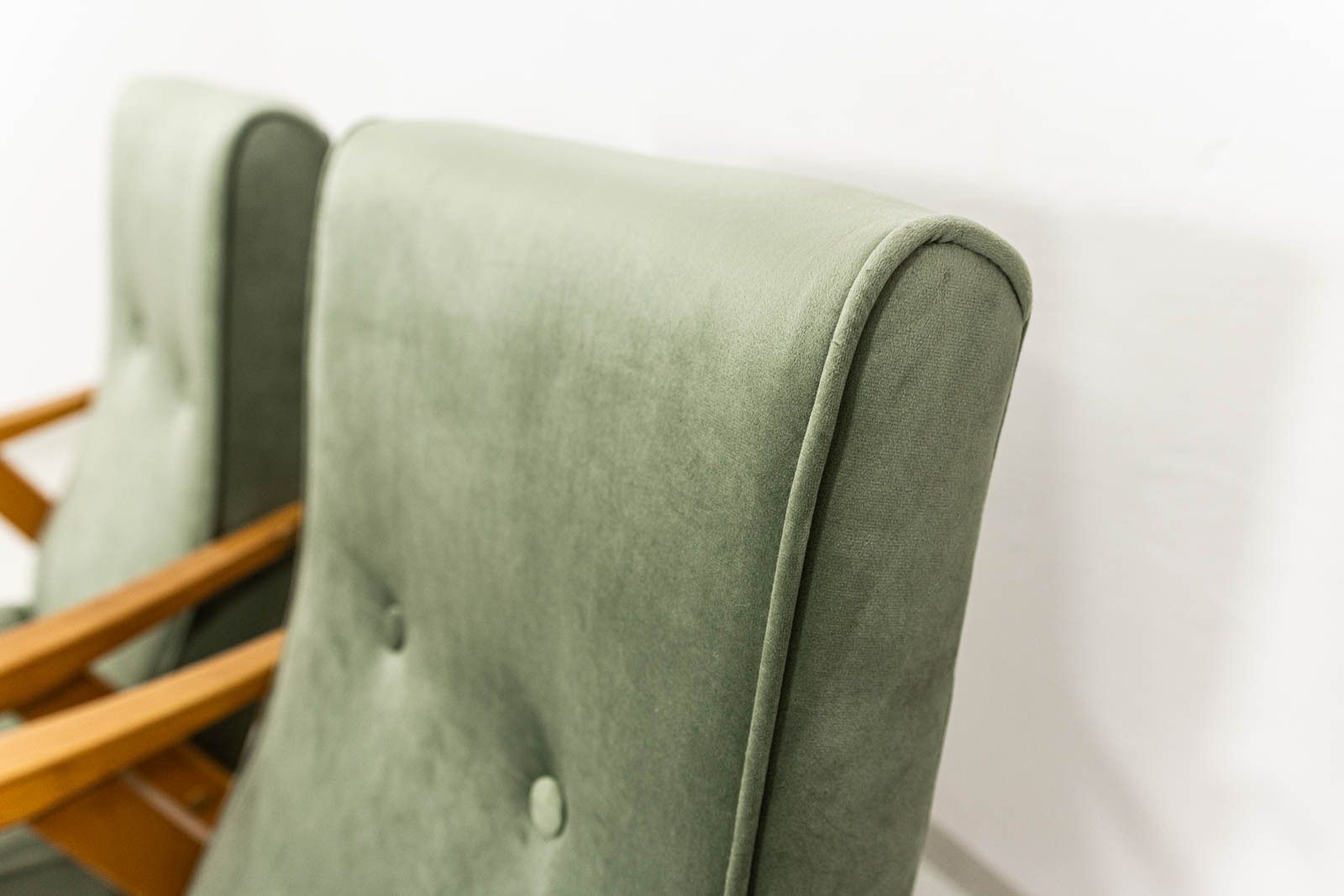 photo for sale Mid Century Armchairs By Edmund Homa Gfm 18, Poland, 1960s, Set Of 2