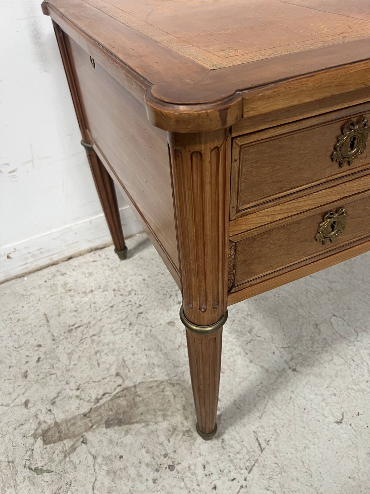 Louis XVI Style Walnut Desk From The Late 19th Century. photo Furniture