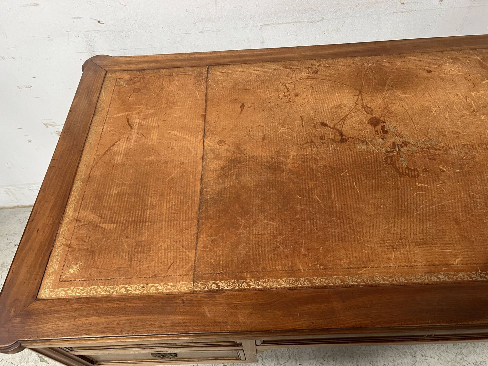 Louis XVI Style Walnut Desk From The Late 19th Century. photo buy