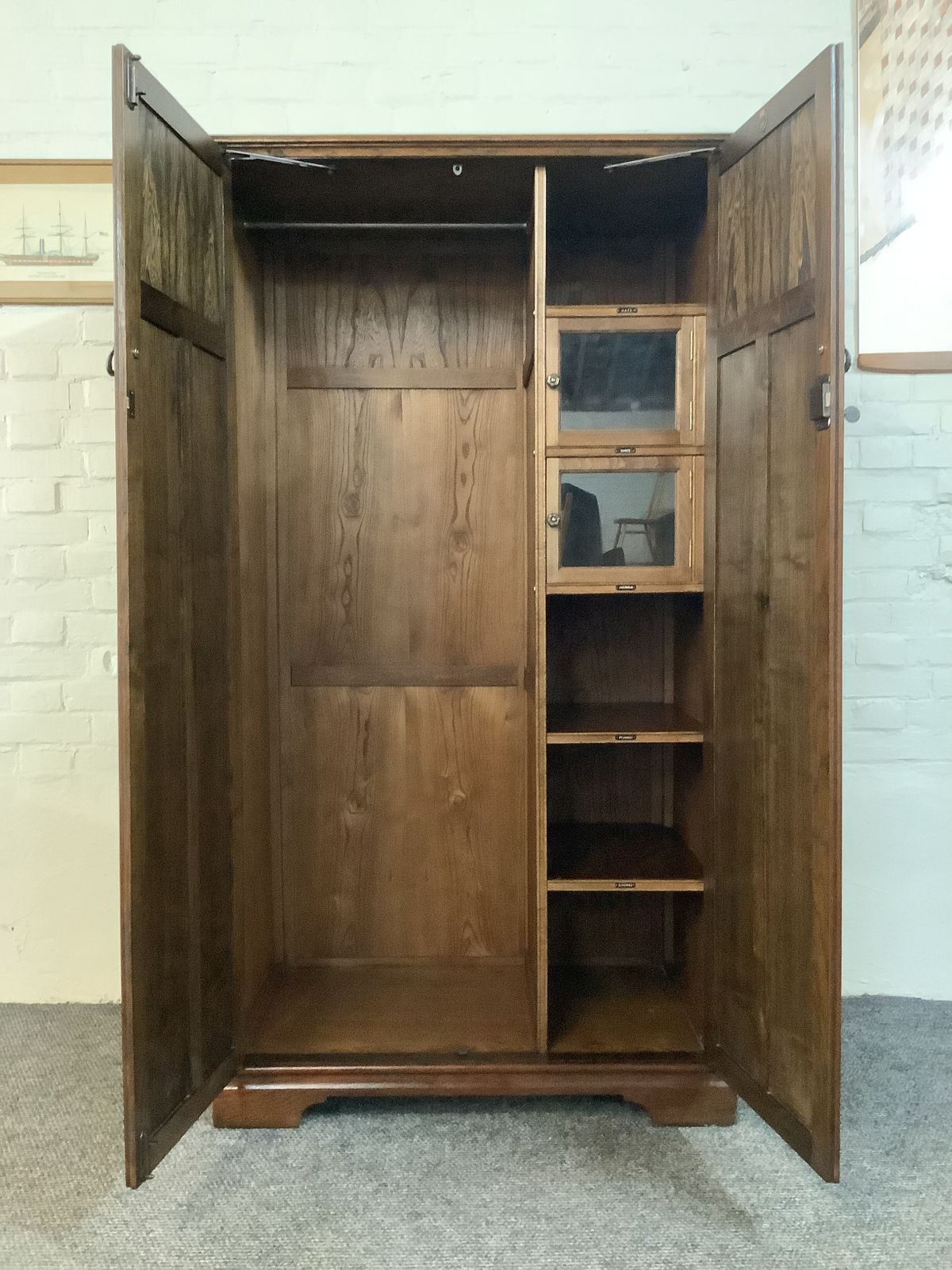 Crown Ay Furniture Gothic Oak Fitted Wardrobe. photo for sale