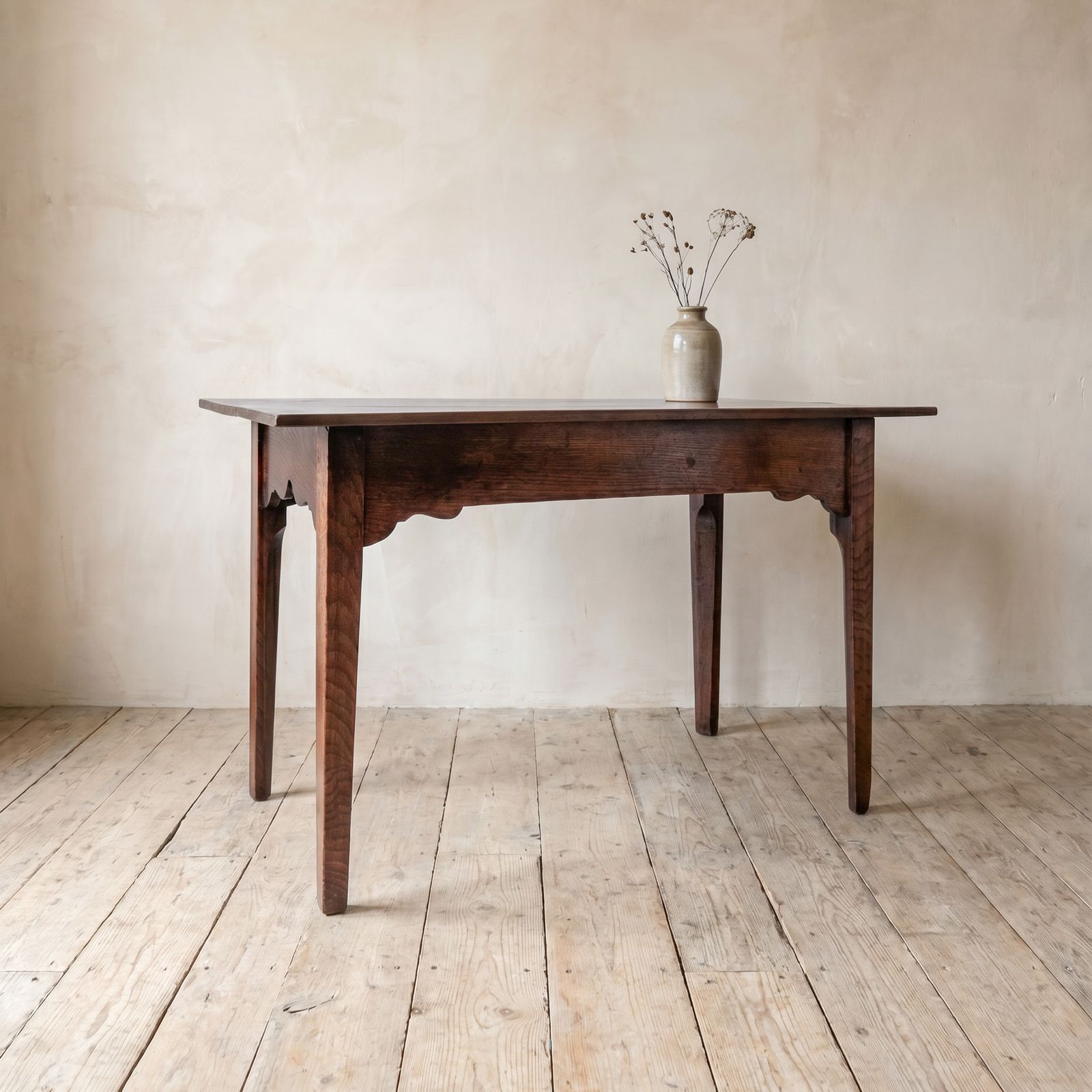 Antique English Oak Farmhouse Table photo furniture