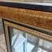 Italian Burr Walnut Finish Vitrine Display Cabinet Curio Glass Shelves Mirrored Collectors Cupboard With Upper Case photo vinterior
