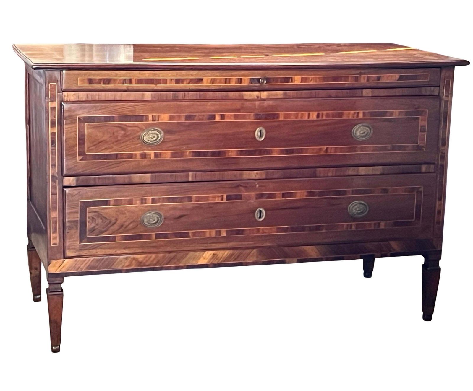 Italian Neoclassical Louis XVI Commode With Inlaid Veneer photo Furniture
