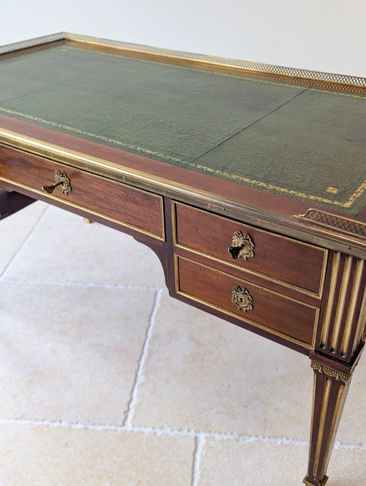 Antique Edwardian Louis XVI Style Mahogany Writing Desk. C.1910 photo buy