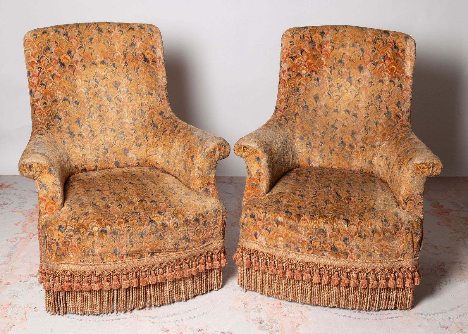 Antique French Pair Of Napoleon III Chairs For Upholstery