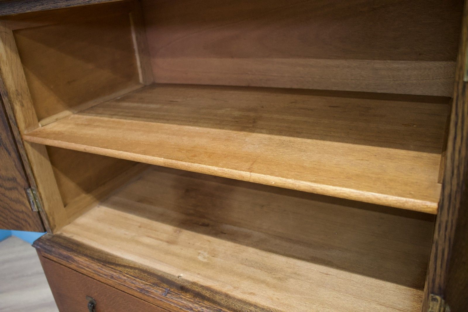 Art Deco Oak Tallboy Linen Cabinet Chest, 1930s #1772 photo buy