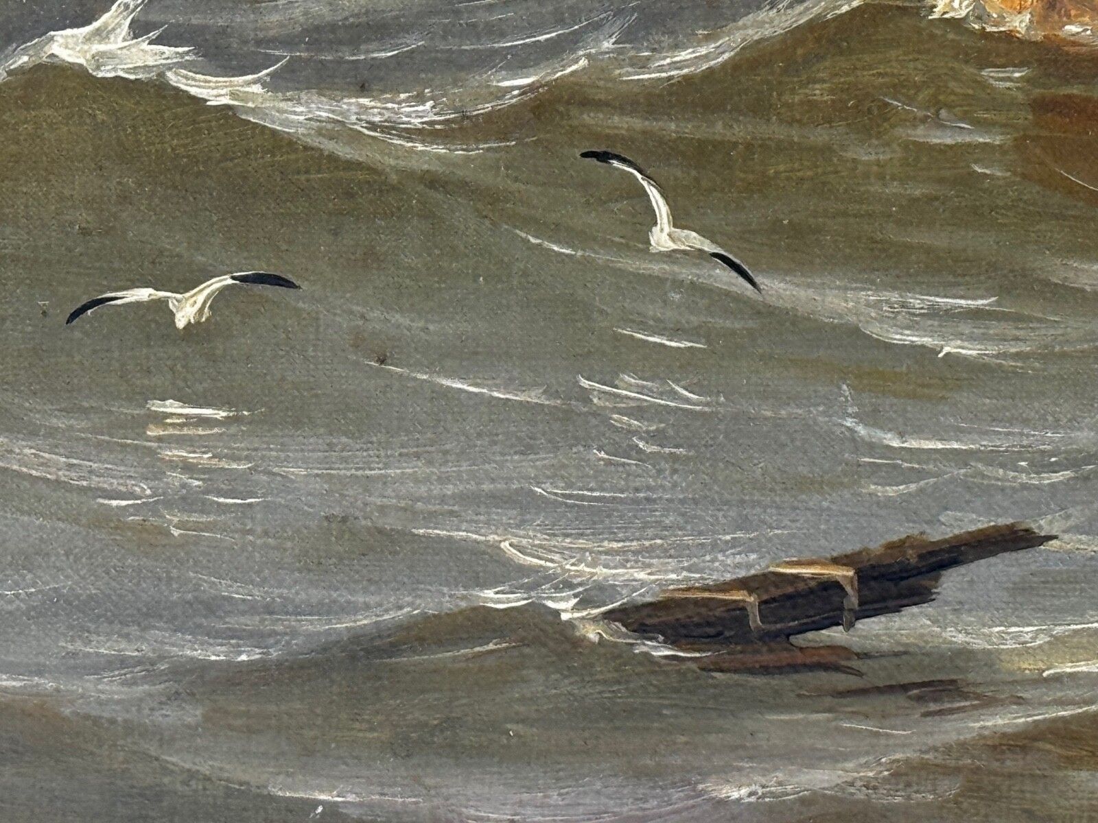 photo furniture 19th Century Marine Oil Painting Leaving The Tyne Signed By  John Davison Liddell C1890