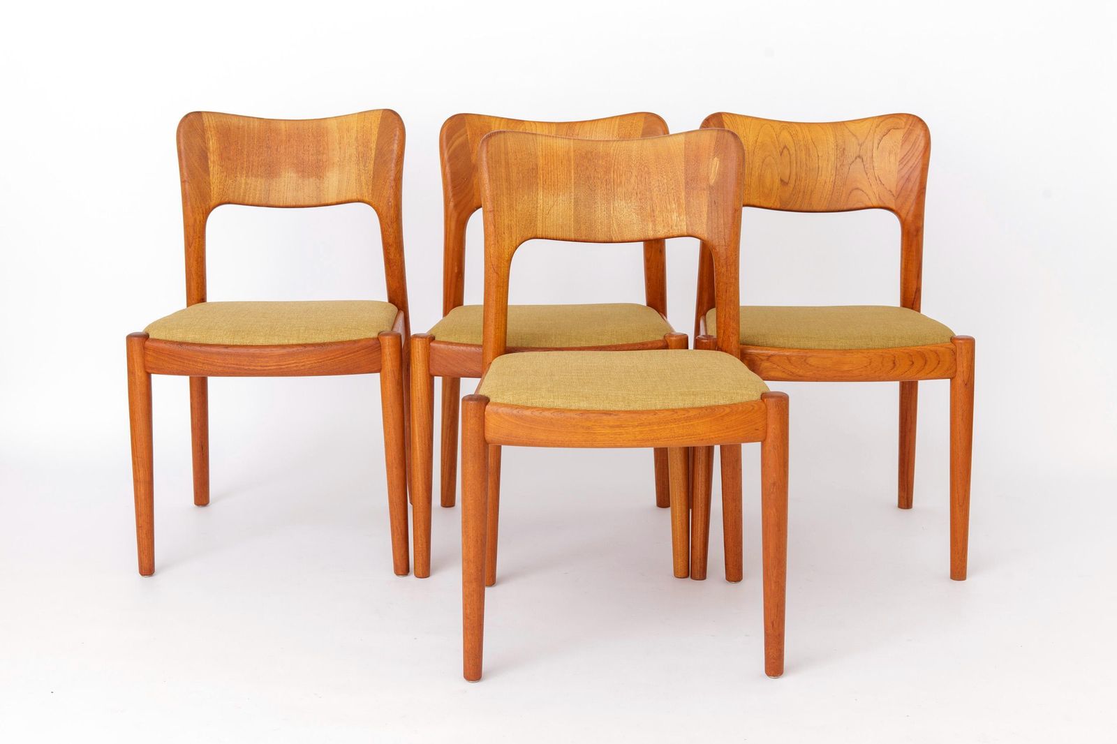 Set Of 8 Niels Koefoed “Ole” Dining Chairs Danish Teak 1970s Mid Century Modern Restored Chairs photo furniture