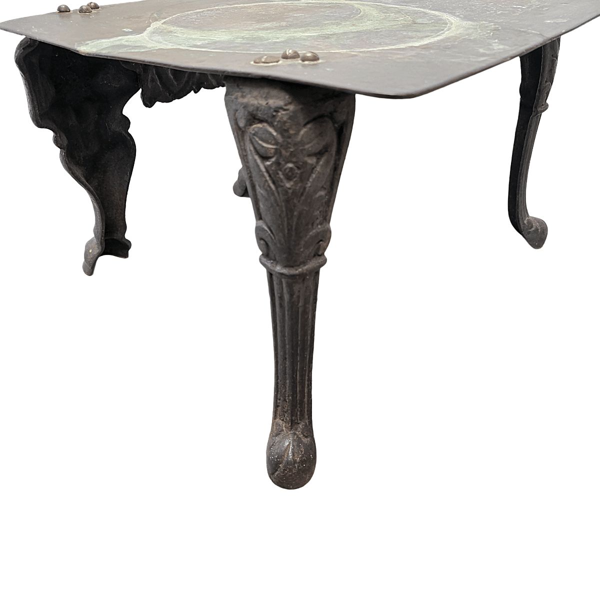 Table anglaise victorienne en fonte et cuivre, vers 1850 photo 195.0