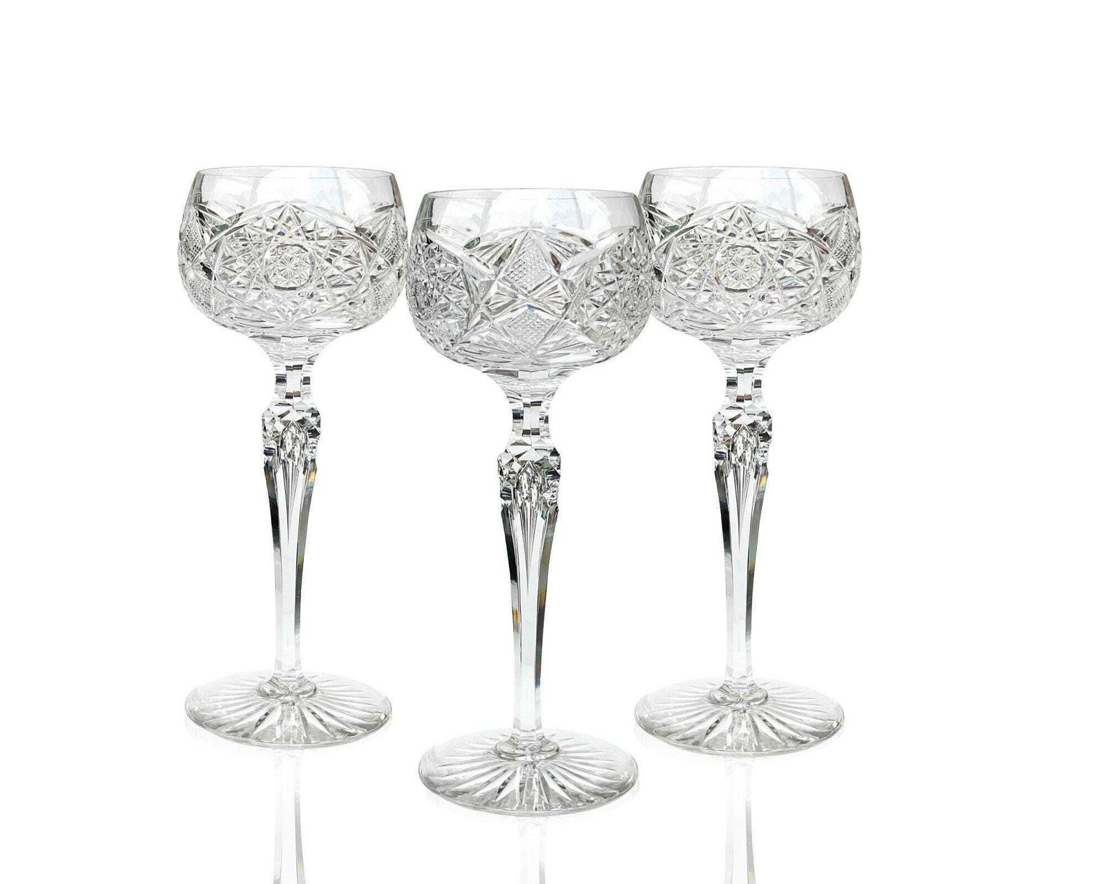 Wine Glasses | Air Twist | 3pcs | Cut Crystal