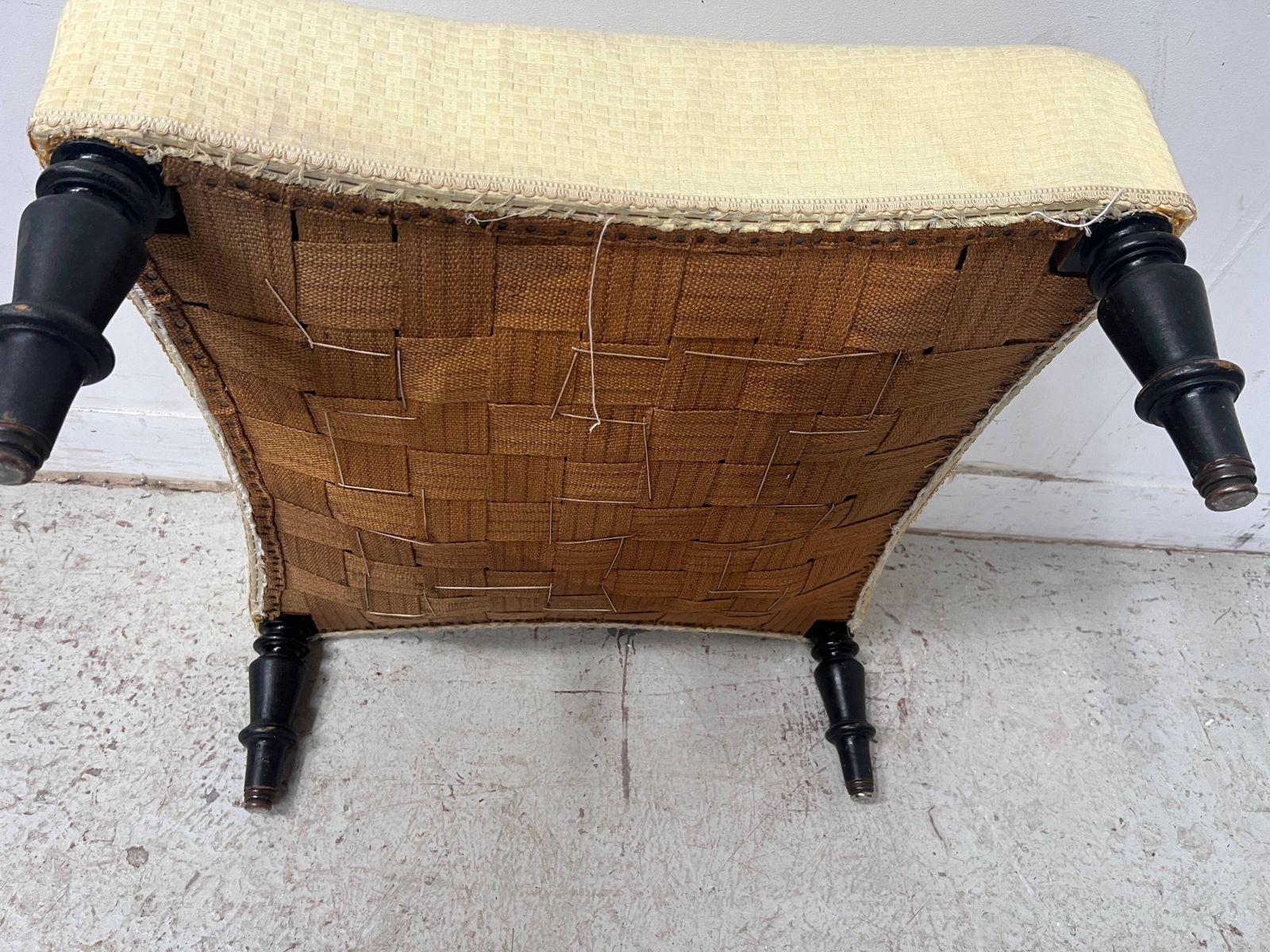 Napoleon III Footrest In Blackened Wood, 19th Century photo vinterior