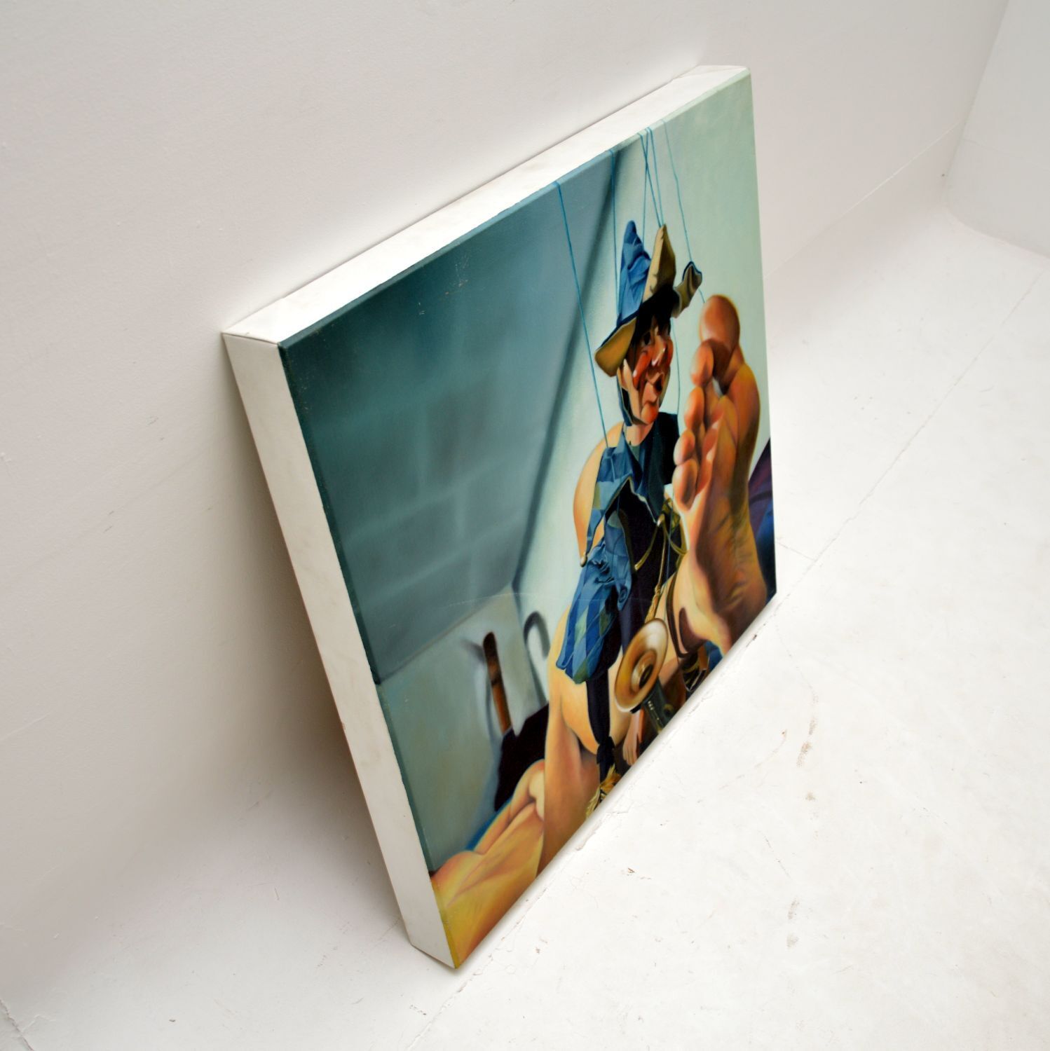 Oil Painting On Canvass By Josep Moncada Titled : Where Are You Taking Me? photo vintage