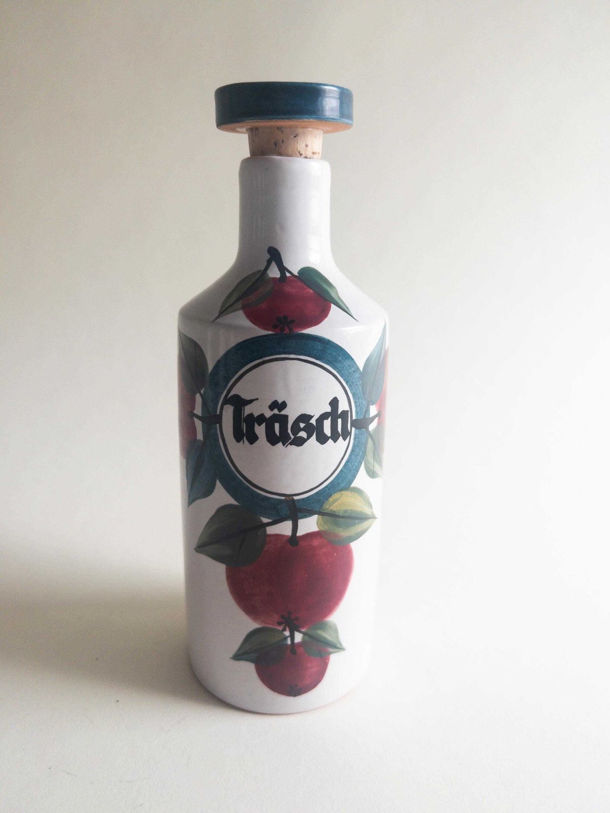 photo vinterior Set Of 4 Liquor Ceramic Bottles By Luzerner Keramik   Spirits Flask With A Cork Stopper   Made In Switzerland