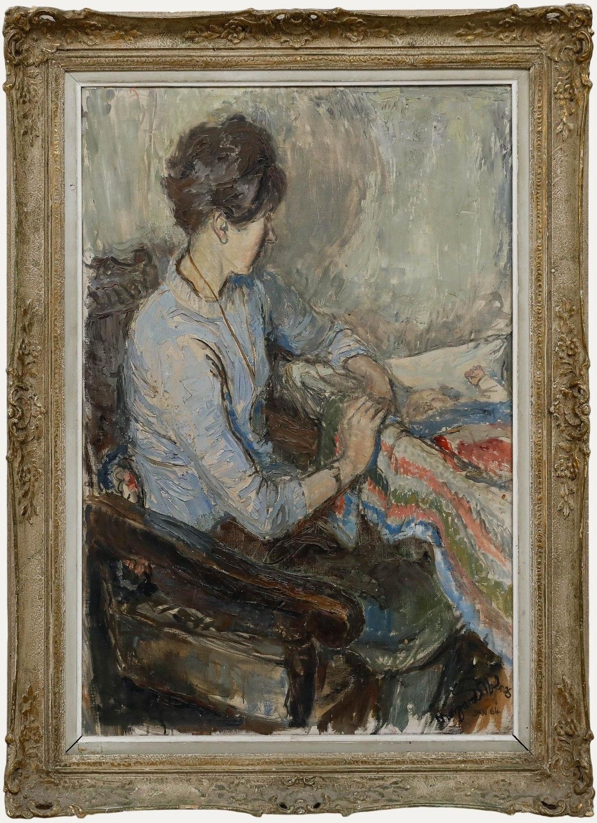 Margaret Milnes (1908 1998) Framed Mid 20th Century Oil, Ann & Catherine
