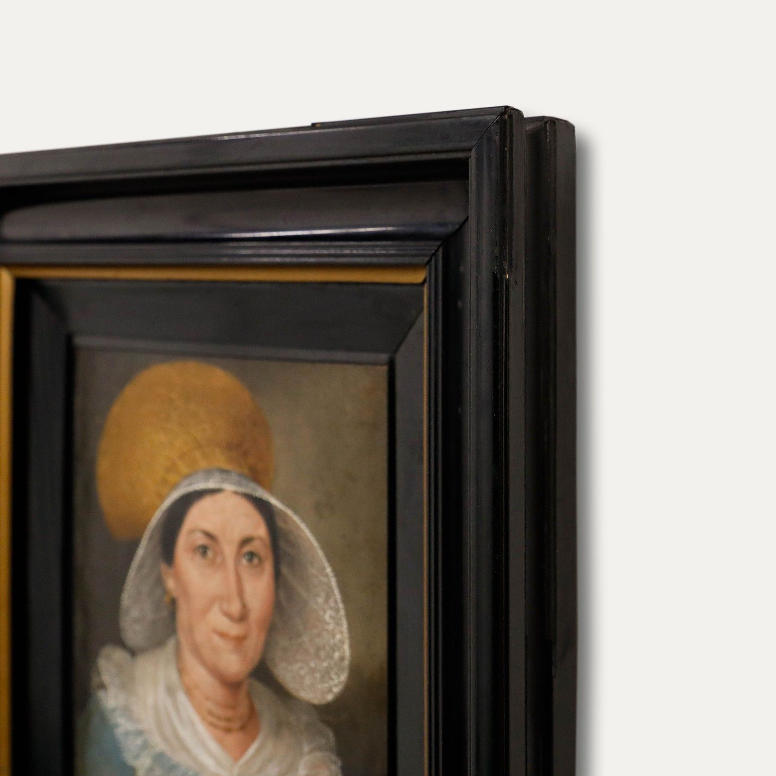 Dutch School 18th Century Oil Zeeland Bourgeois Woman photo vinterior
