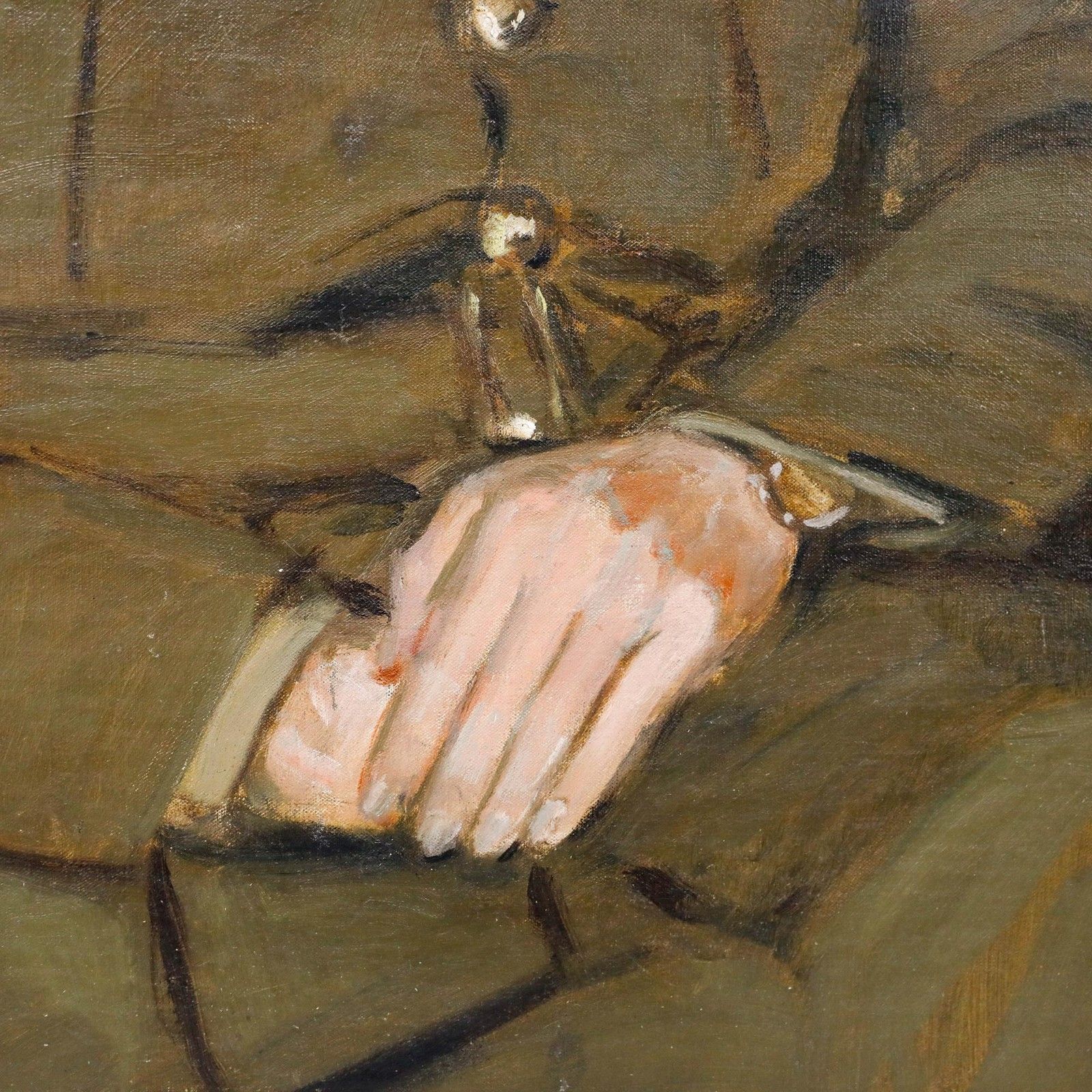 Ernest Alfred Widdas (1879 1960) English School 1944 Oil, Portrait Of An Officer photo Art