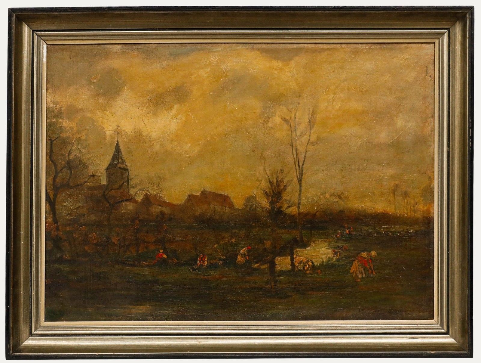 Henri De Braekeleer (1840 1888) 1880 Oil, Working The Fields