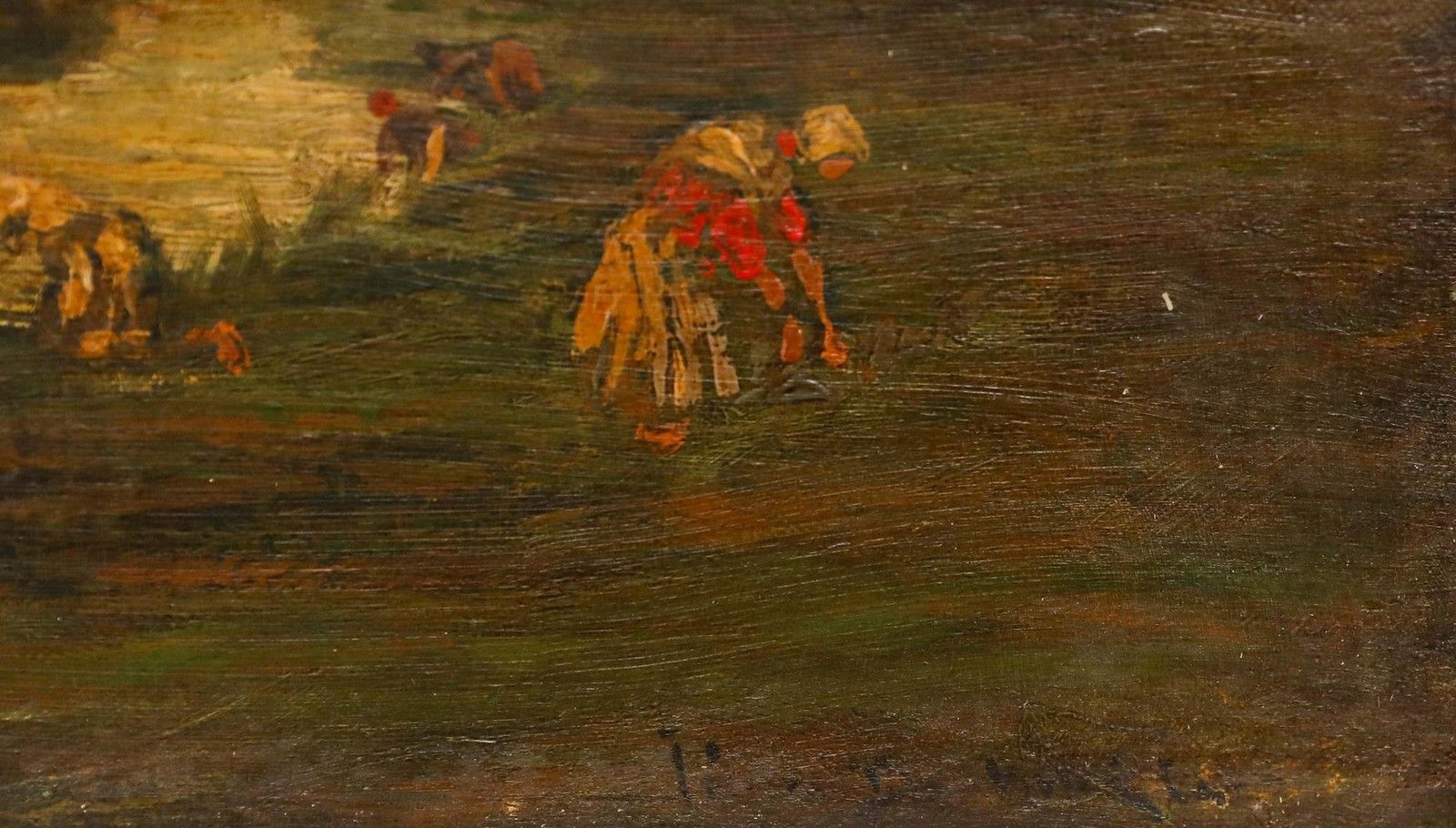 Henri De Braekeleer (1840 1888) 1880 Oil, Working The Fields photo vintage