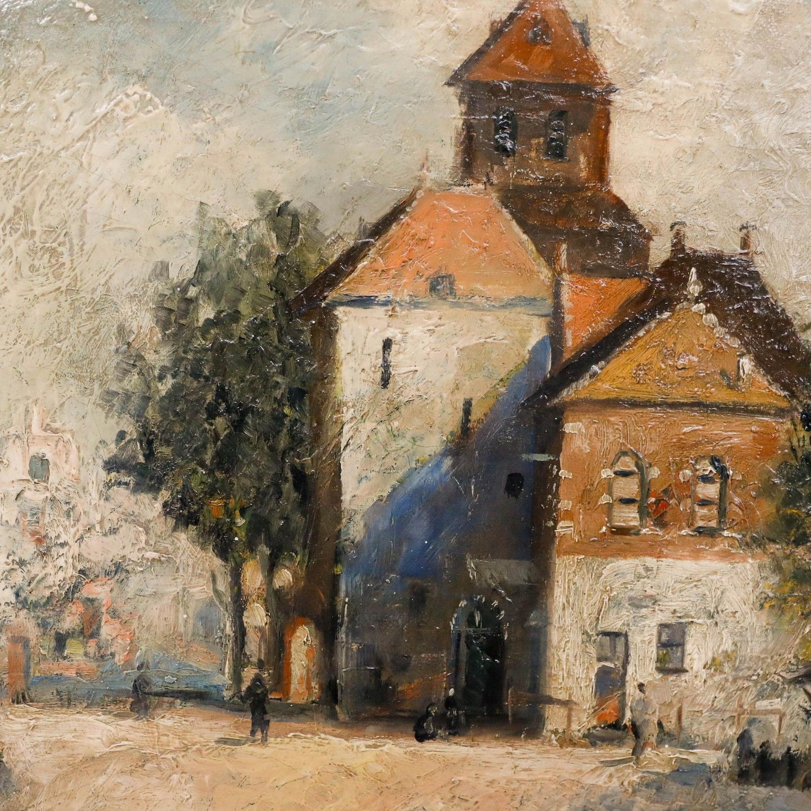 Attrib. Elie Anatole Pavil (1873 1948) Early 20th Century Oil, A Quiet Street photo 495.0