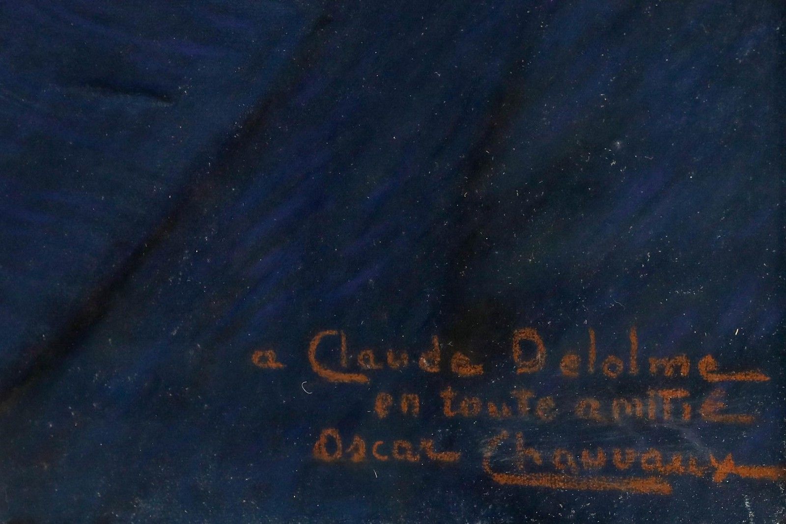 Oscar Chavaux (1874 1965) Framed Early 20th Century Pastel, Portrait Of Claude photo vinterior