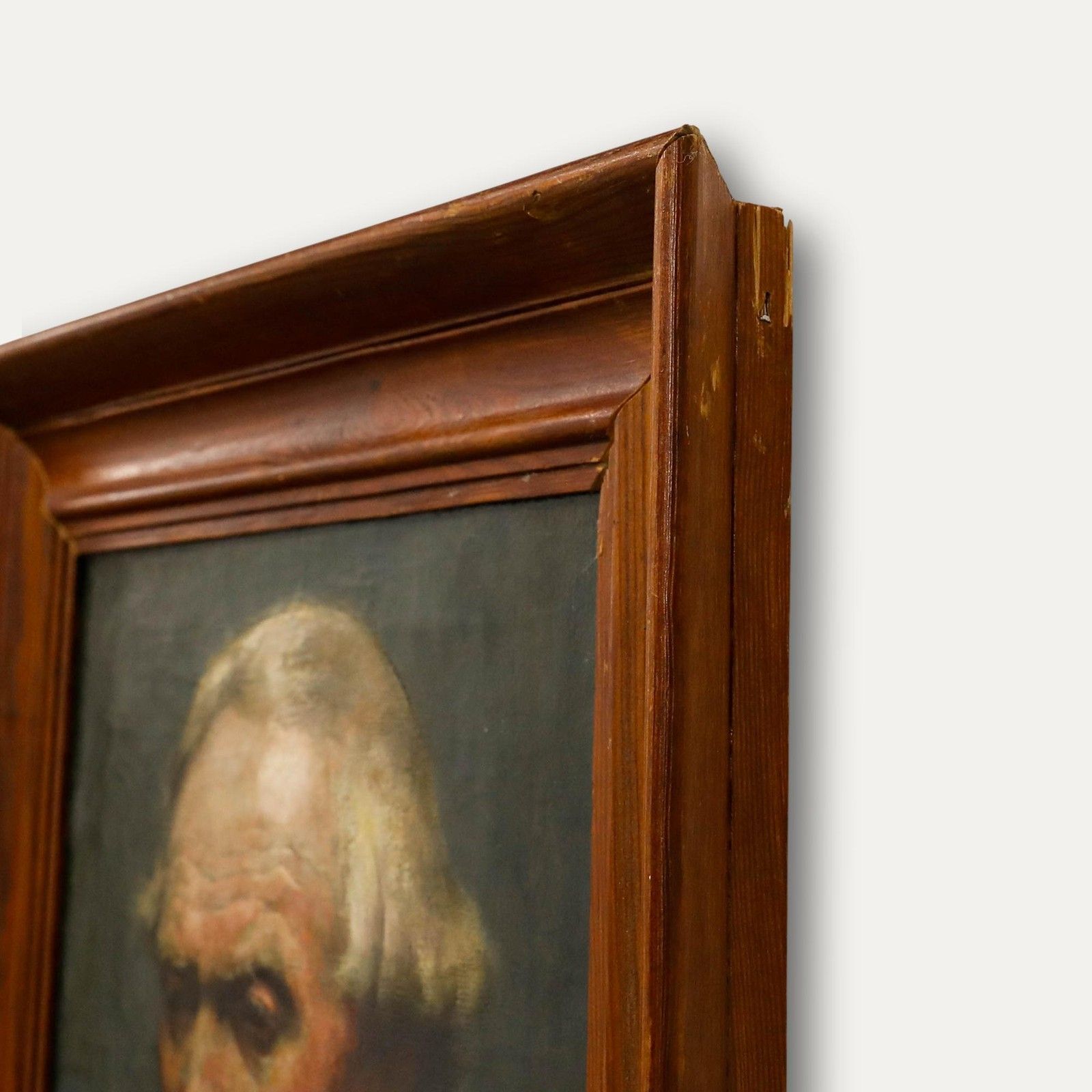 W. Dey Framed Early 20th Century Oil, Pensive Gentleman photo 650.0
