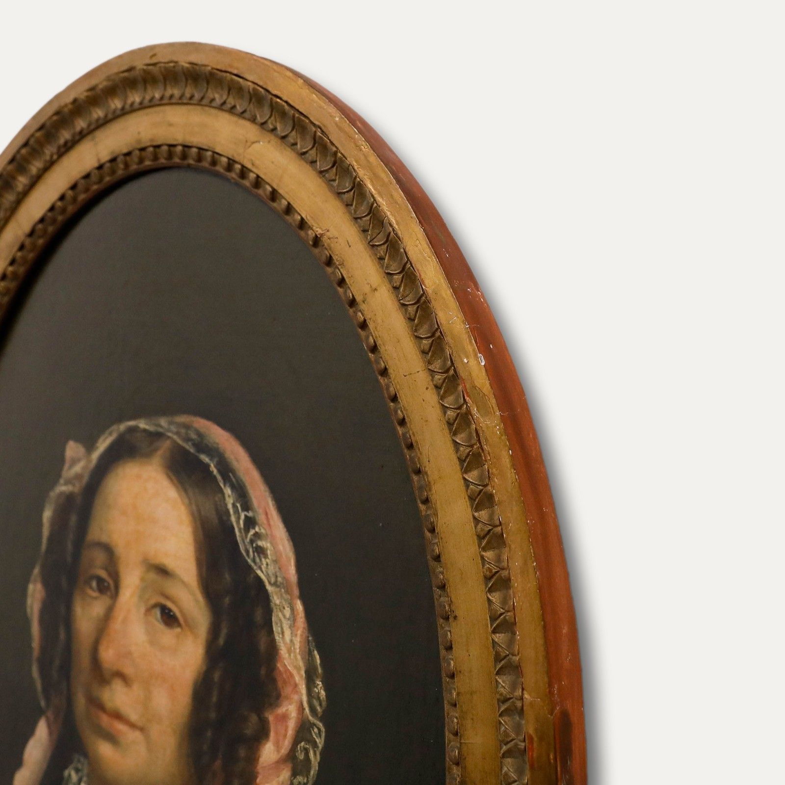 French School Mid 19th Century Oil Lady With Cameo photo vinterior