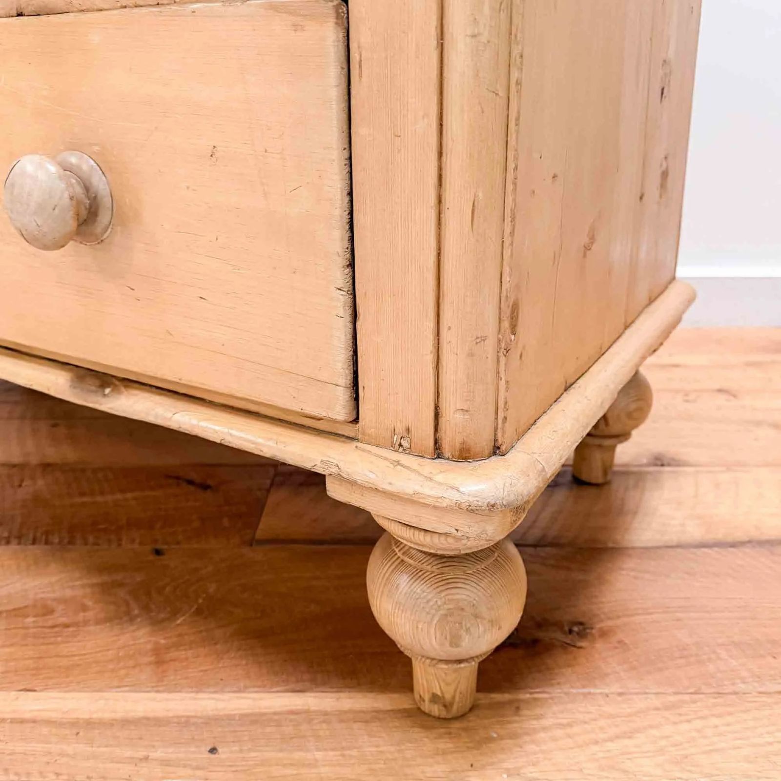 Antique Pine Chest Of Drawers With Rounded Corners photo Furniture