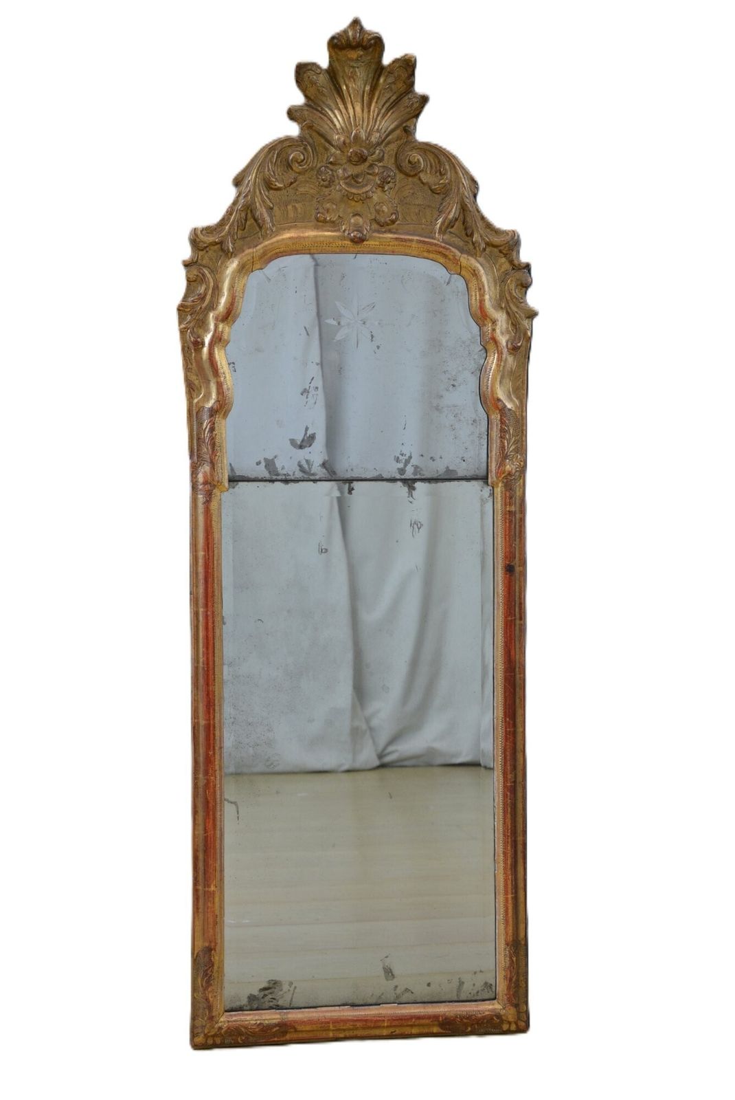 Georgian Gesso And Giltwood Pier Mirror W49cm