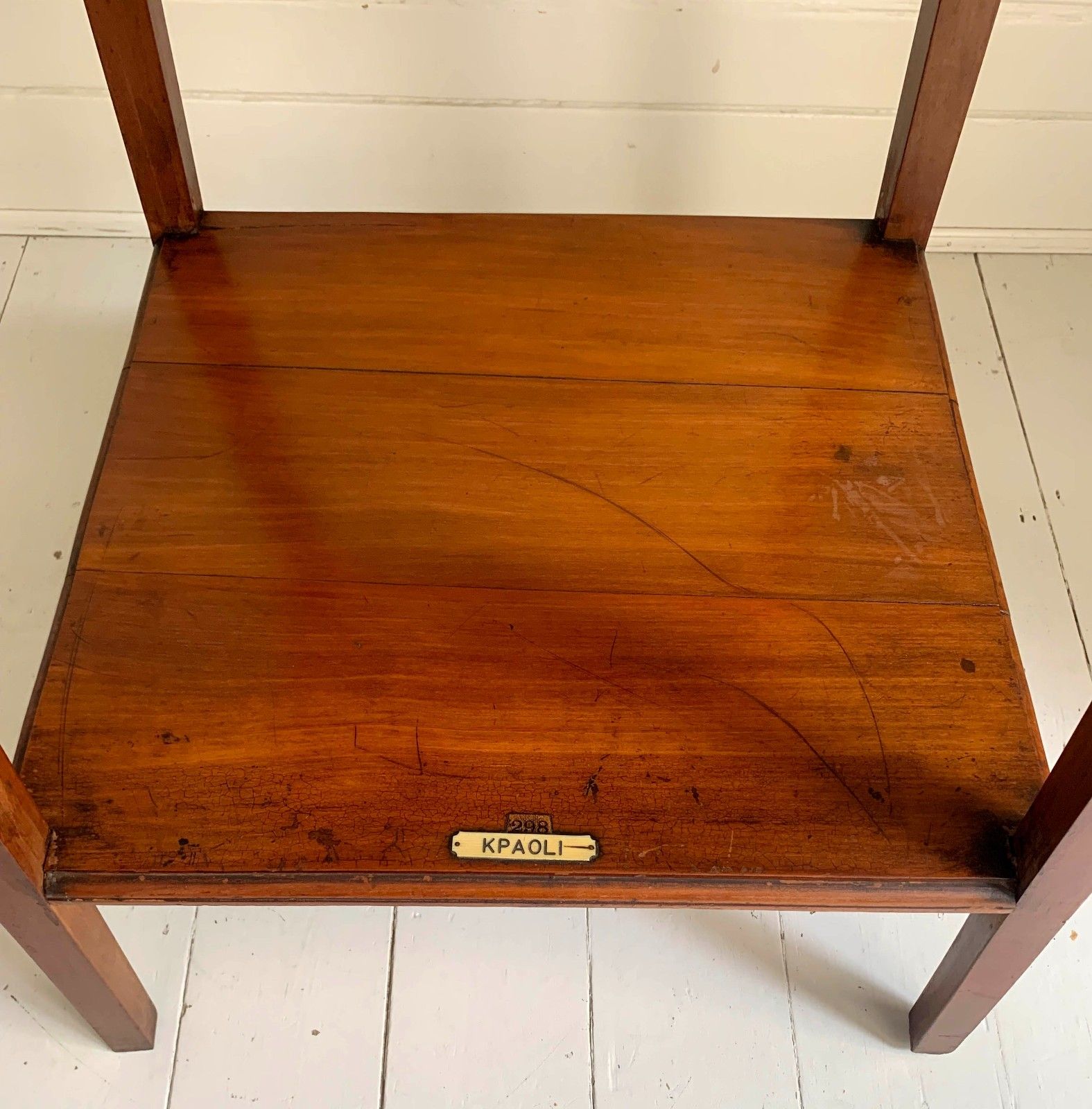 Furniture Antique Arts & Craft Carved Oak Two Tier Large Side Table photo