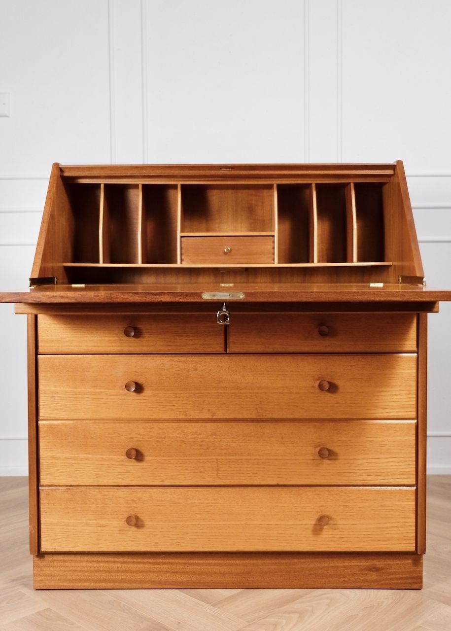 Nathan Teak Bureau Chest Of Drawers photo for sale