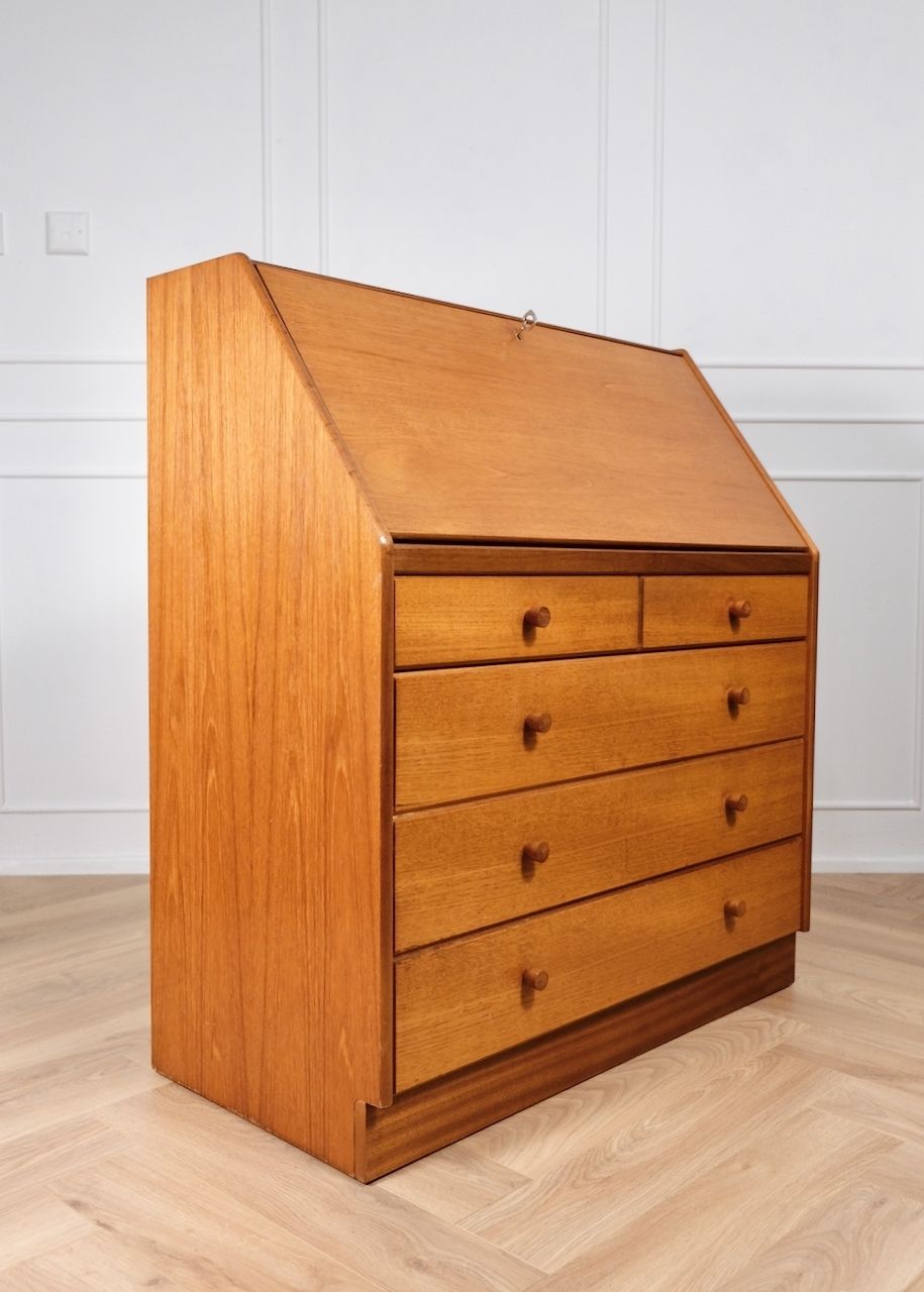 Nathan Teak Bureau Chest Of Drawers photo 295.0