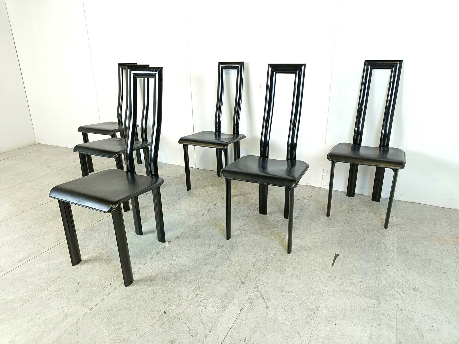 Set Of 6 Regia Dining Chairs By Antonella Mosca For Ycami, 1980s photo vinterior