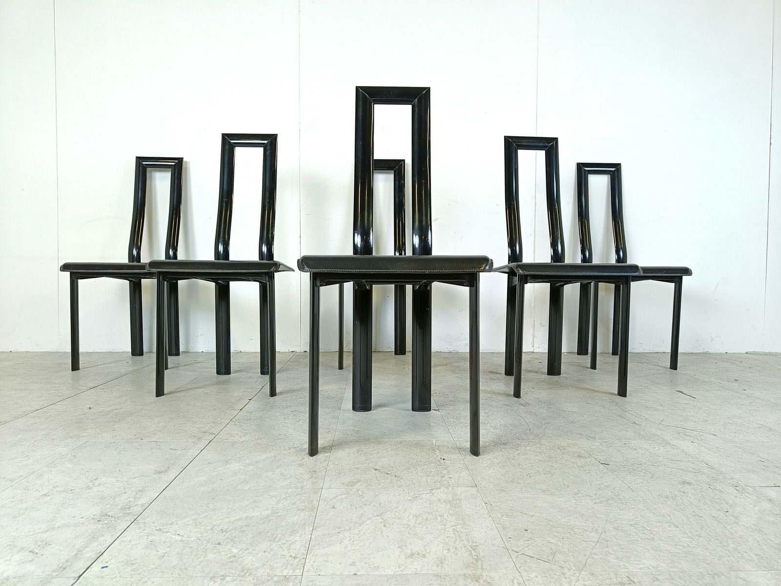 Set Of 6 Regia Dining Chairs By Antonella Mosca For Ycami, 1980s