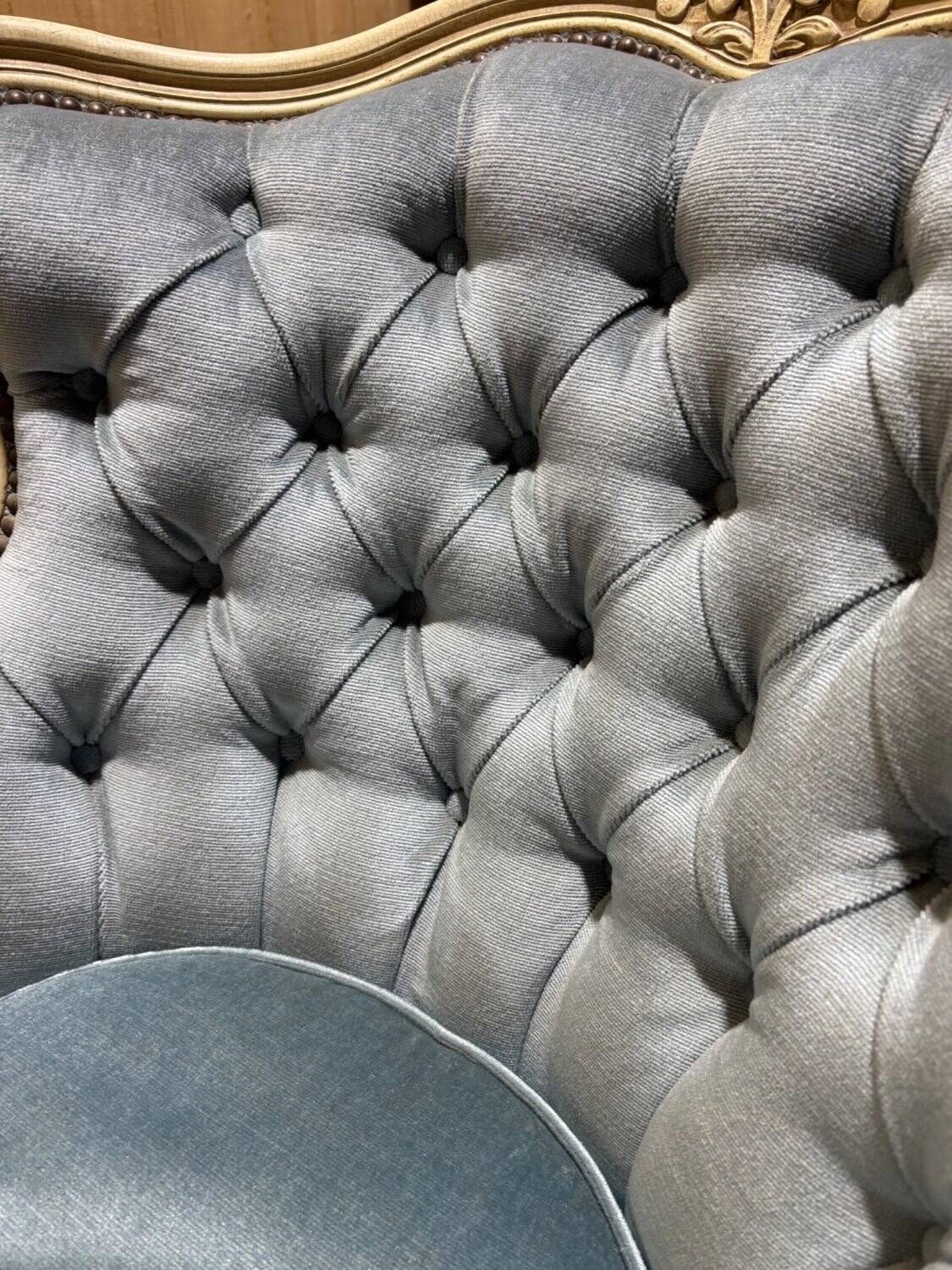 Pair Of Blue Bergères In Louis XV Style photo Furniture