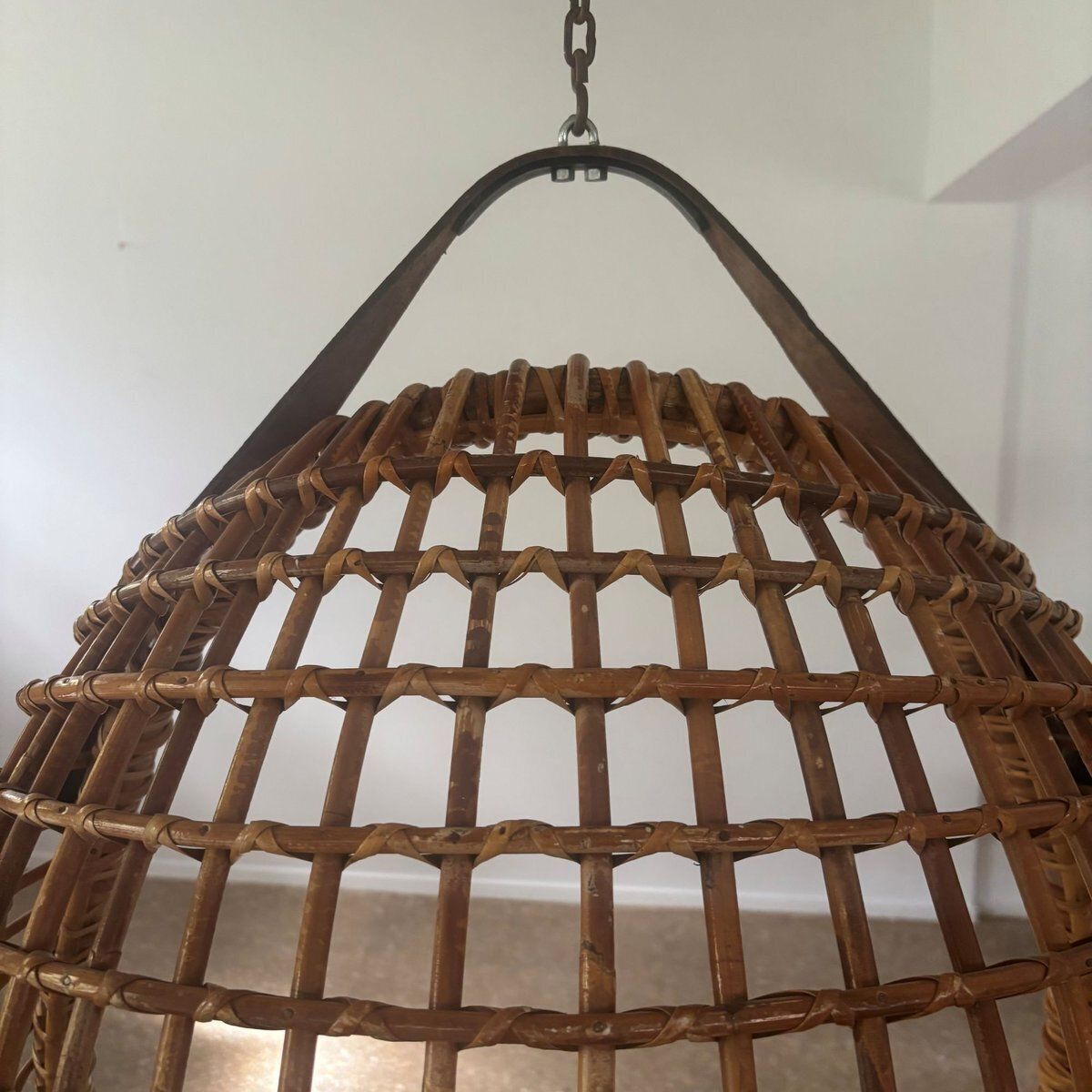 Eureka Hanging Basket Chair By Giovanni Travasa For Bonacina, Italy, 1950s photo buy