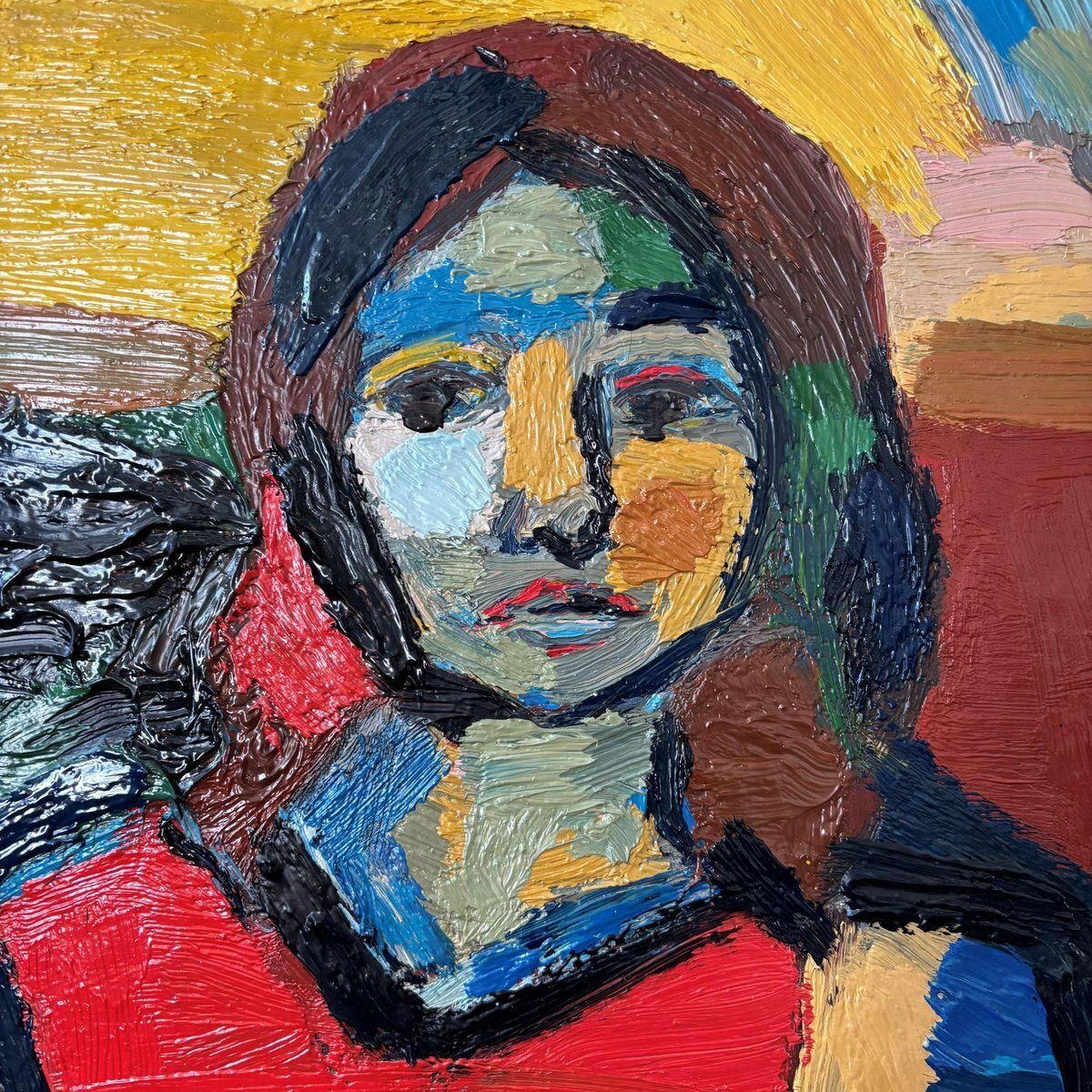 A.R. Seidel, Jannie, Oil On Linen, 1960s 1970s photo Art
