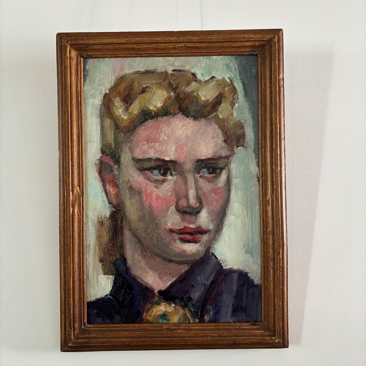 Rien Goené, Portrait, 1960s, Oil On Canvas, Framed