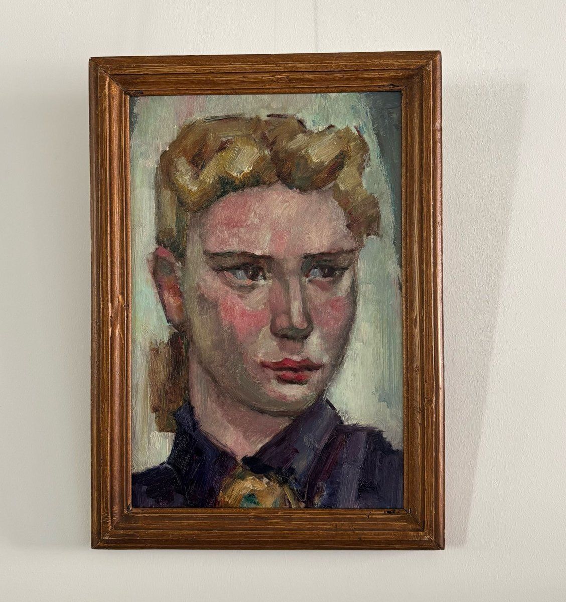 Rien Goené, Portrait, 1960s, Oil On Canvas, Framed photo Art